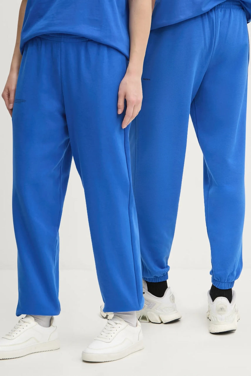 Bombažen spodnji del trenirke Pangaia mornarsko modra barva