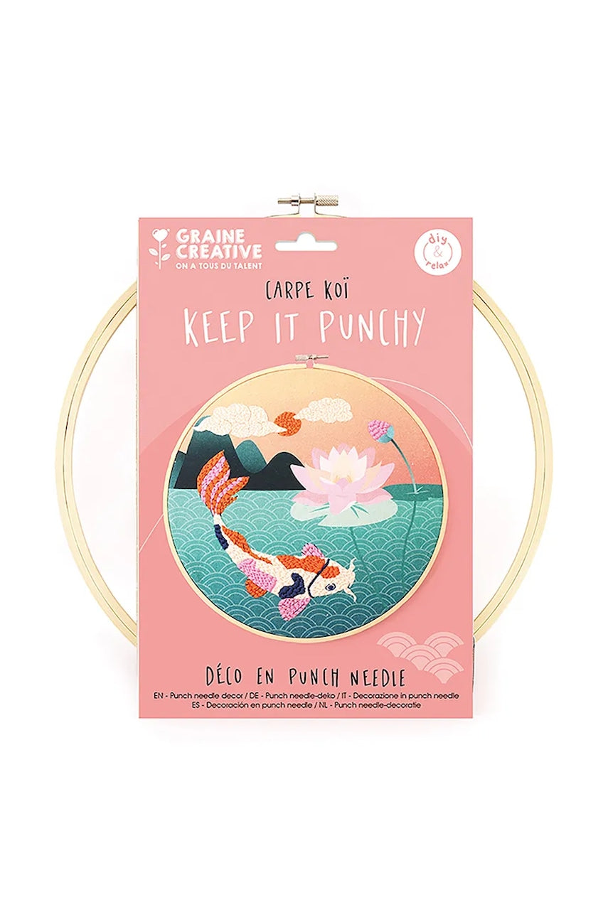 Set za vezenje Graine Creative Kit Punch Needle Carpe Koi