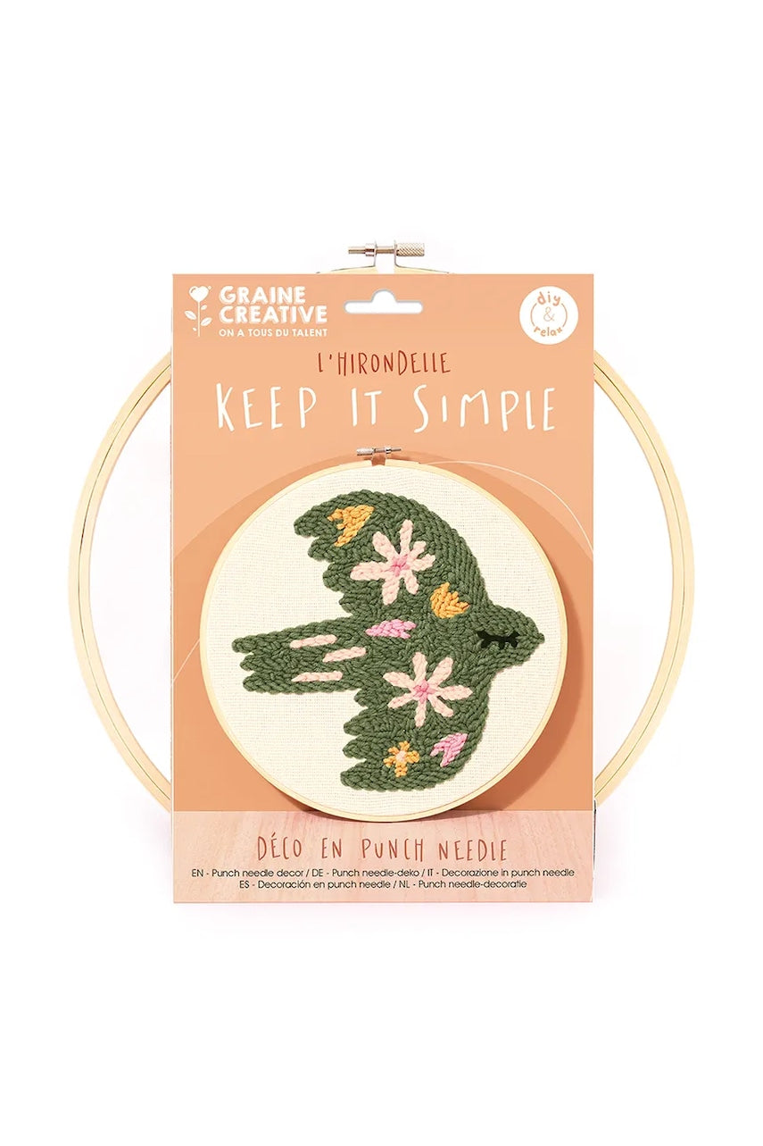 Set za heklanje Graine Creative Kit Punch Needle Oiseau