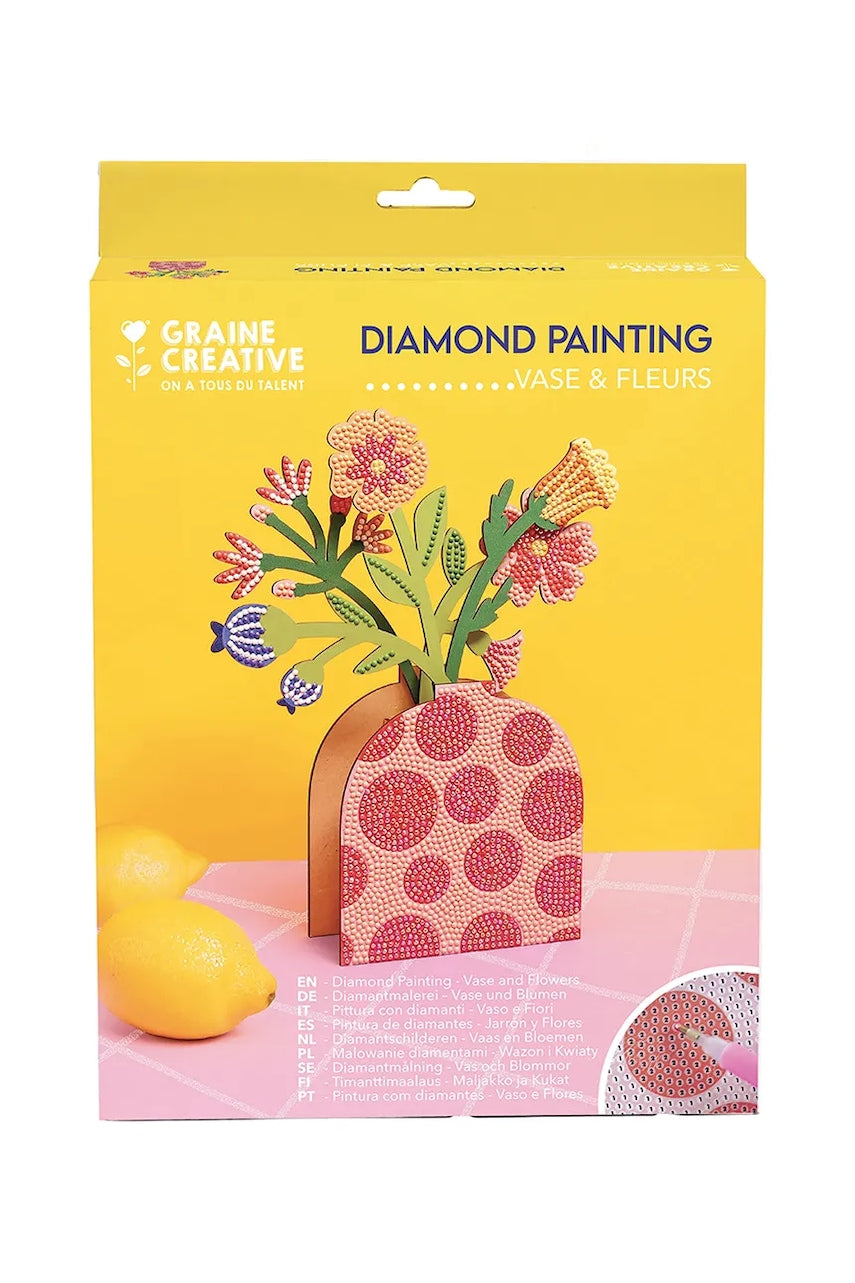 Diy set za ukrašavanje vaza Graine Creative Diamond Painting 19,5 x 24,5 x 5 cm
