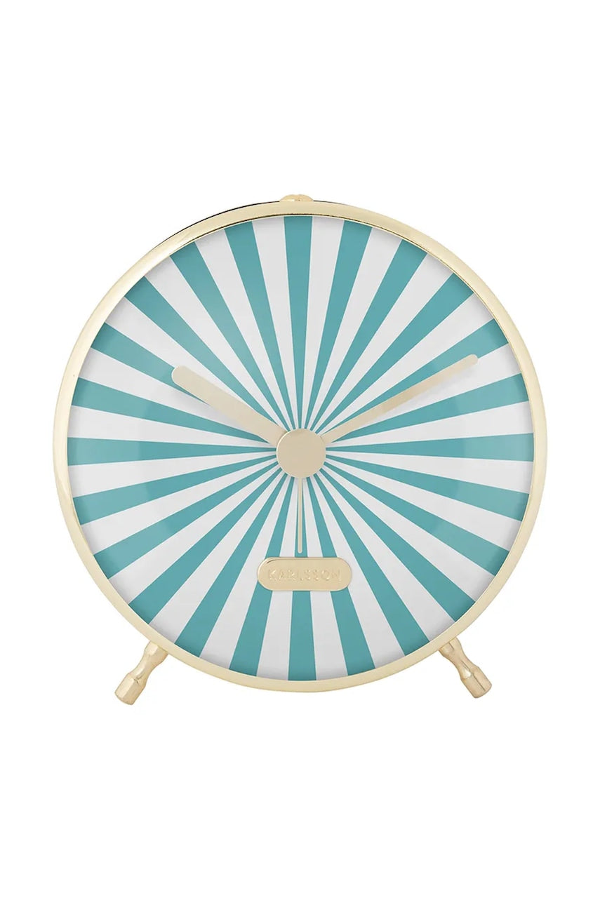 Budilica Karlsson Candy Swirl boja: tirkizna