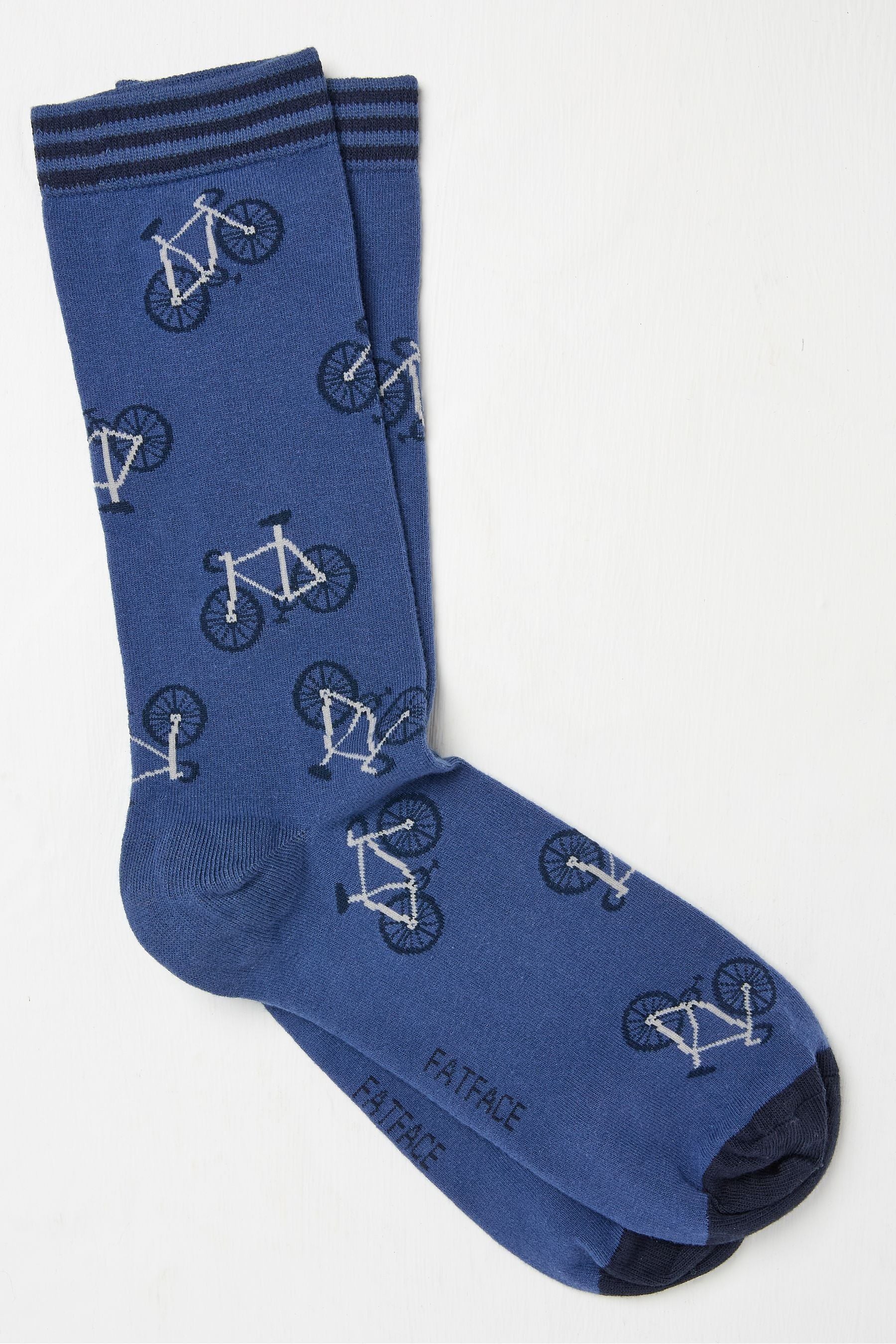 Fat Face - Blue Bike Men's Socks