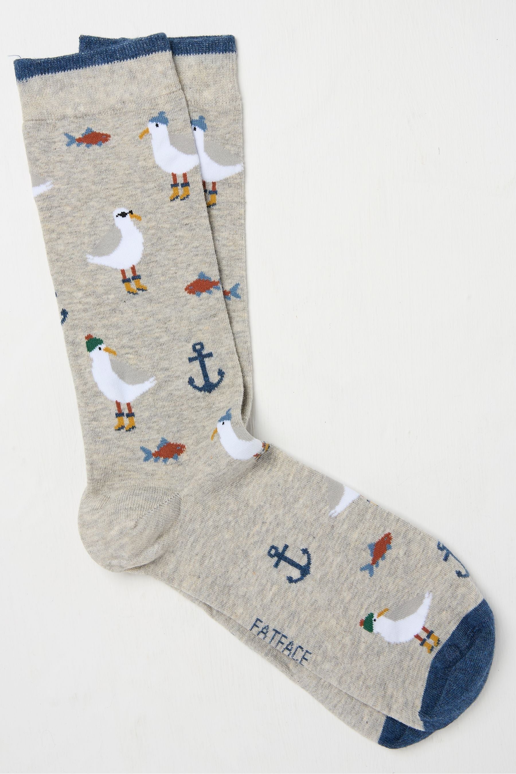 Fat Face - Grey Seagull Men's Socks