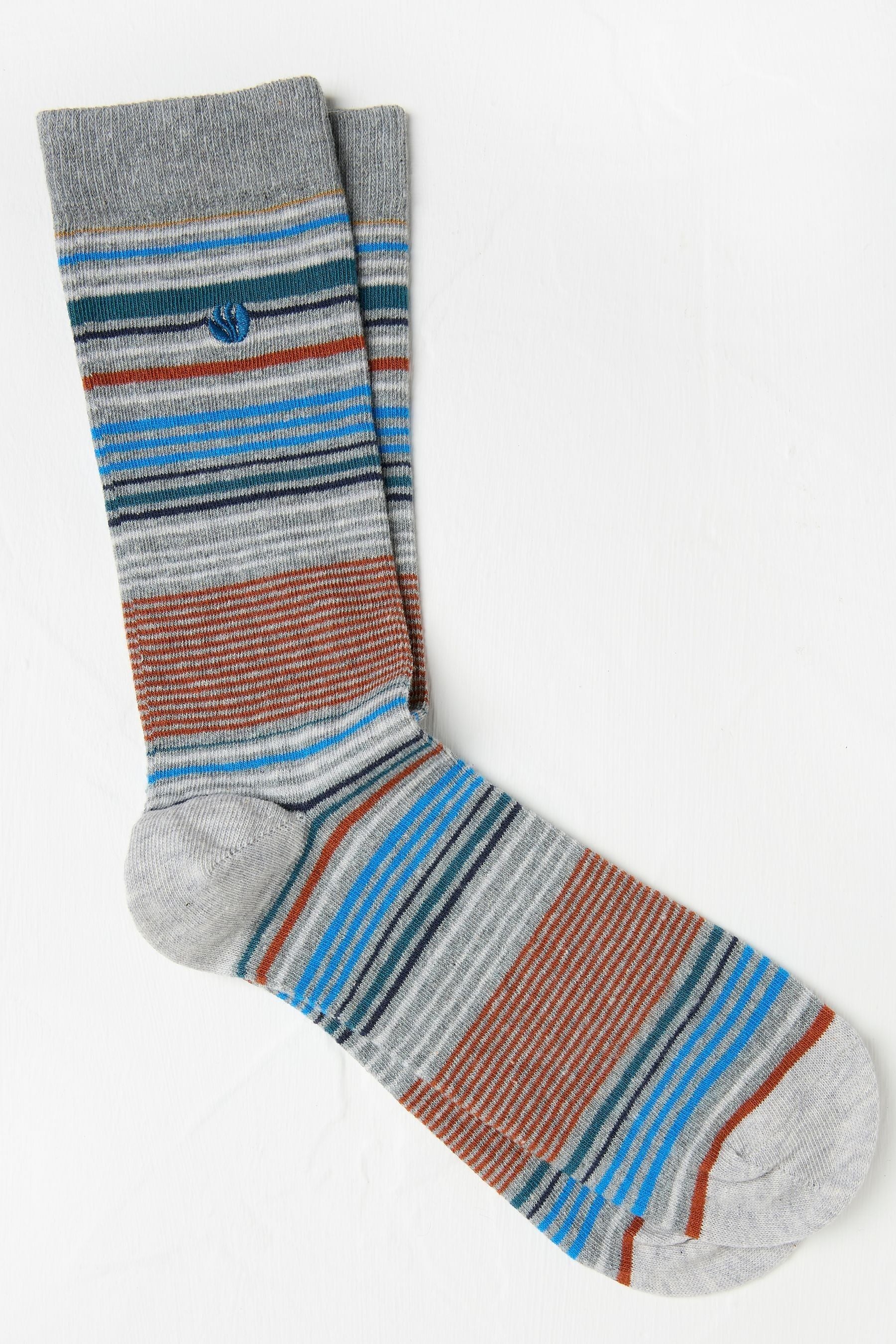 Fat Face - Grey Stripe Socks