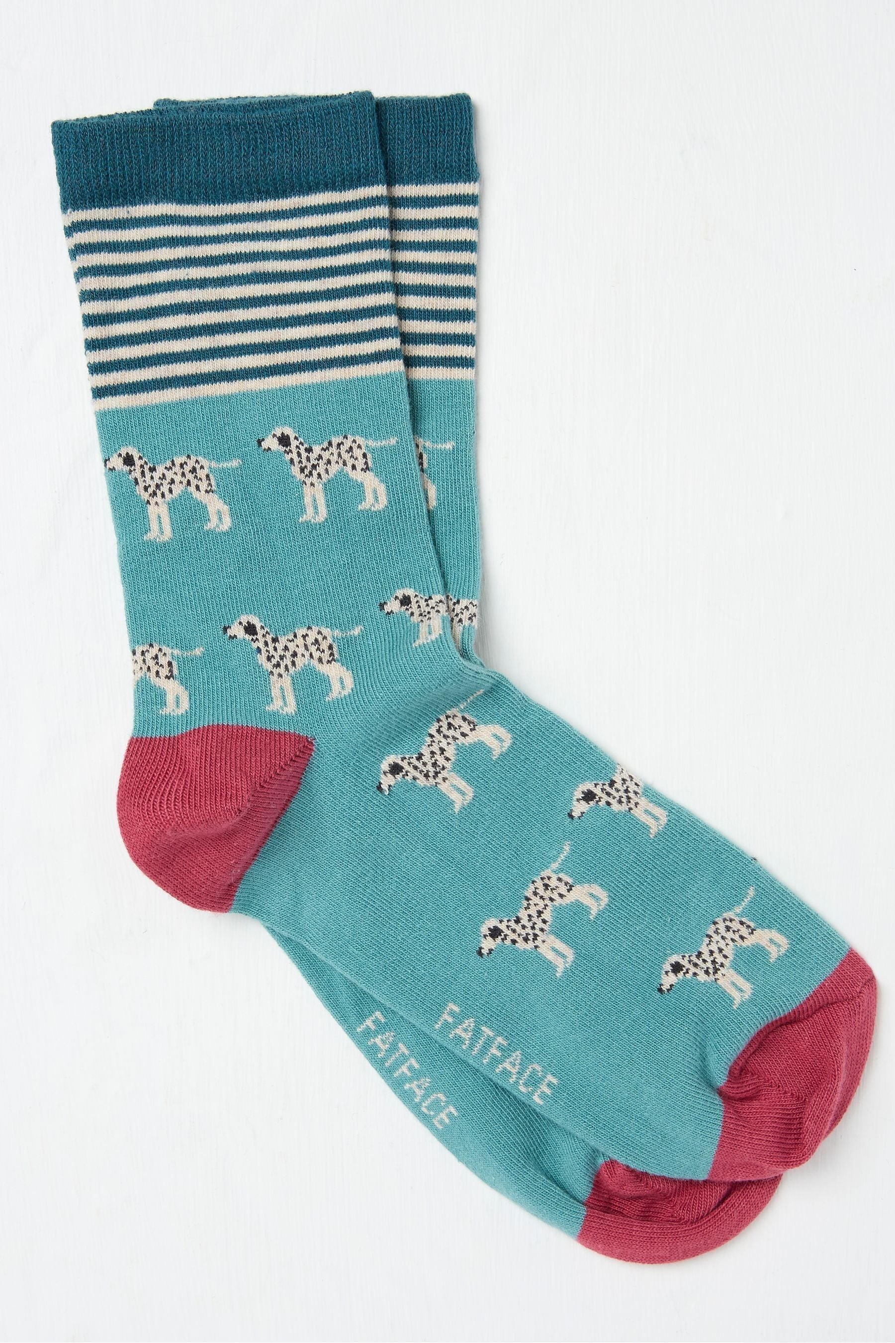 Fat Face - Green Dalmatian Women's Socks