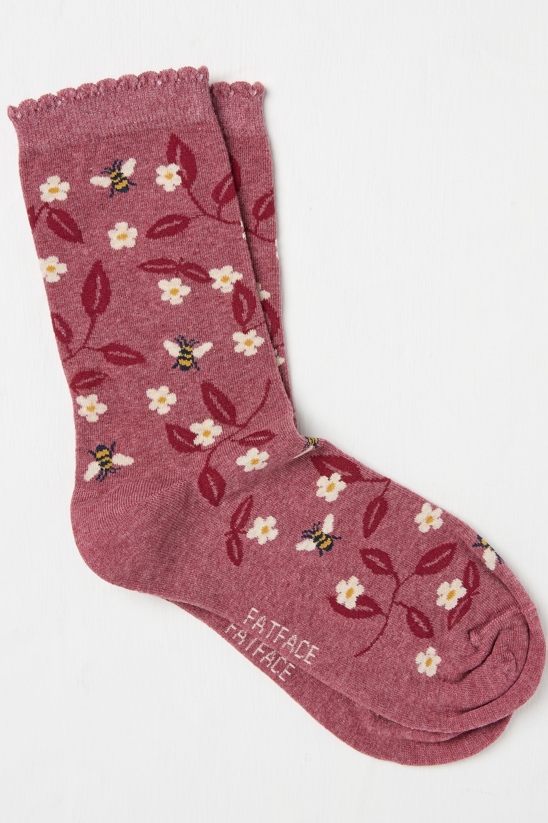 Fat Face - Purple Bee Floral Women's Socks