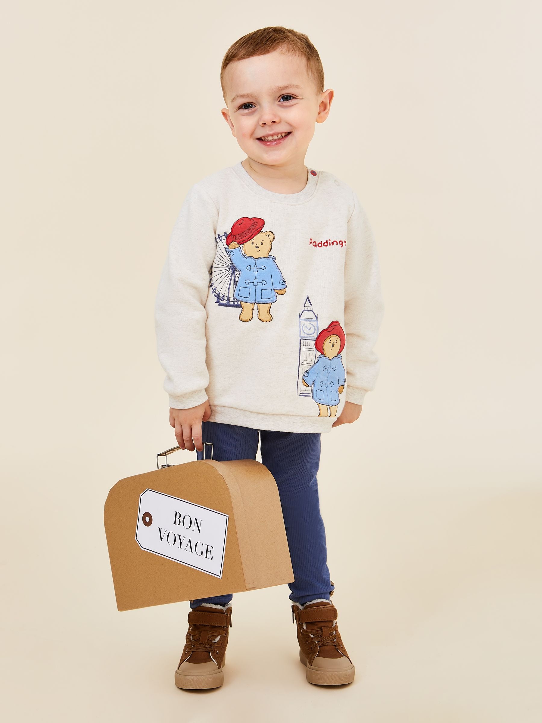 Natural Paddington Appliqué Sweatshirt & Leggings Set 6-12 Mths