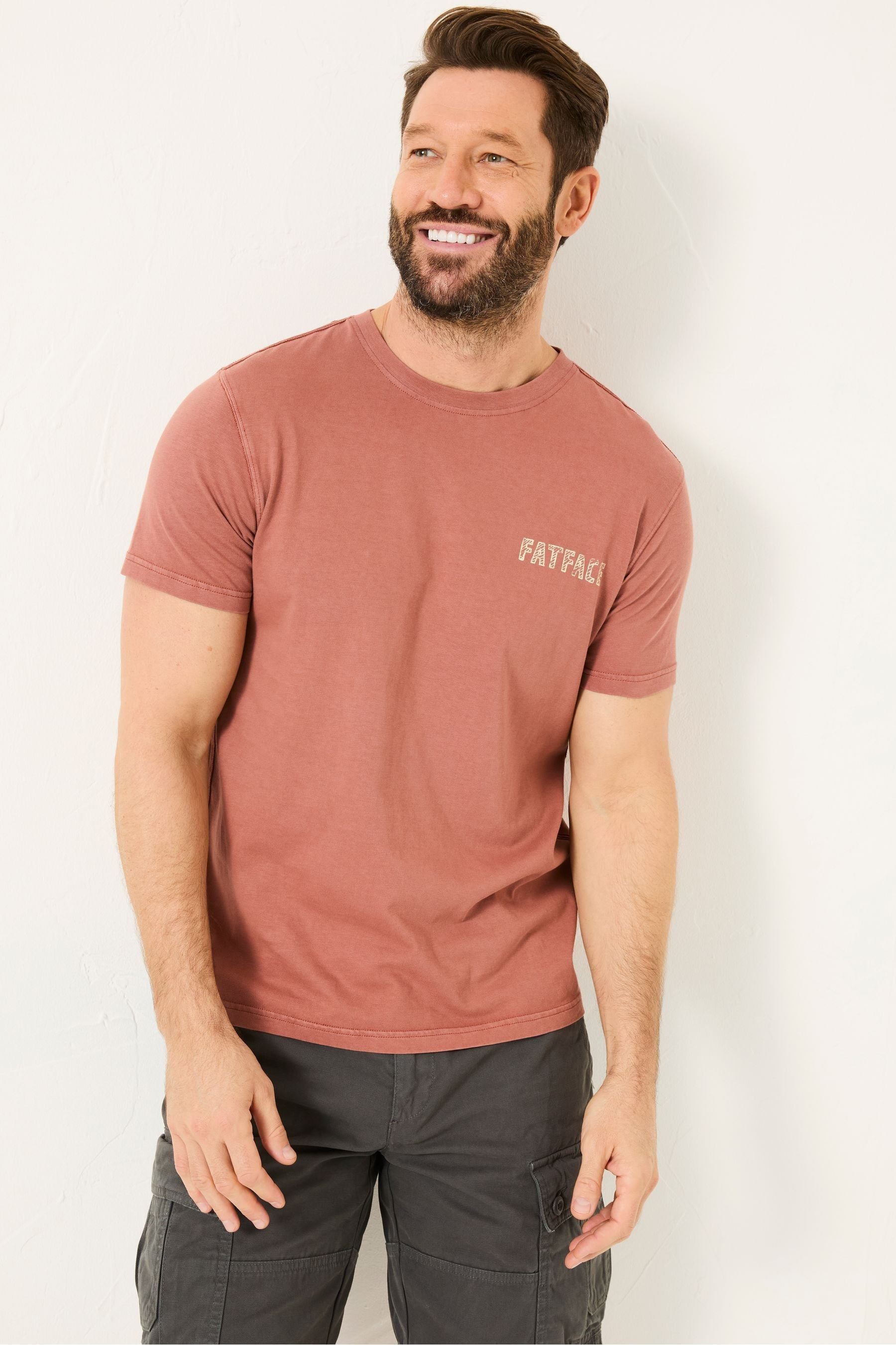 Fat Face - Rust Brown Bike Frames Graphic T-Shirt