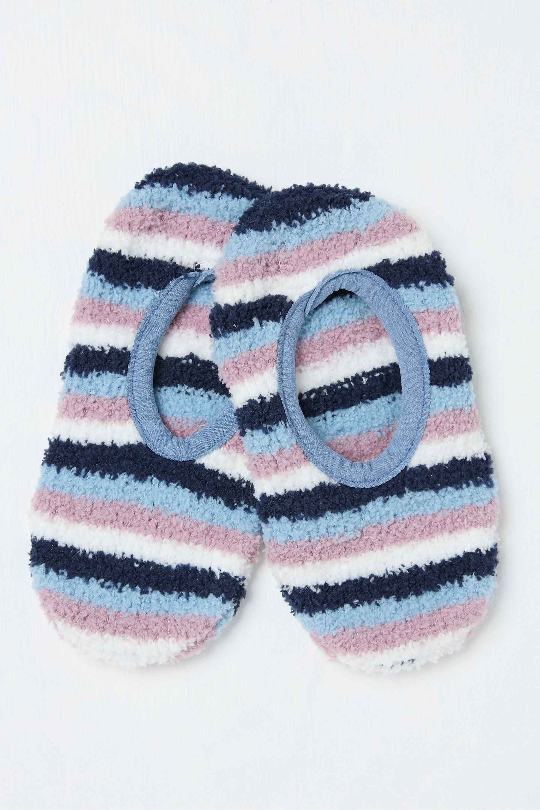 Fat Face - Navy Stripe Slipper Socks