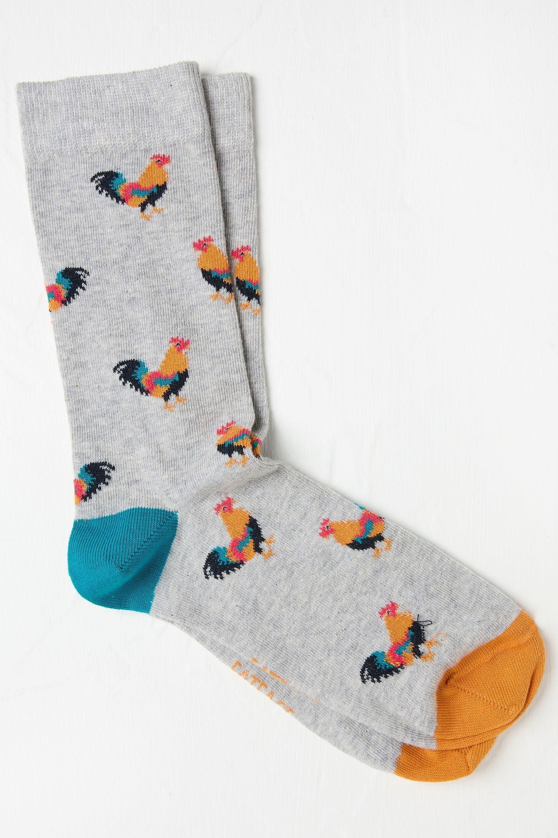 Fat Face - Grey Rooster Socks
