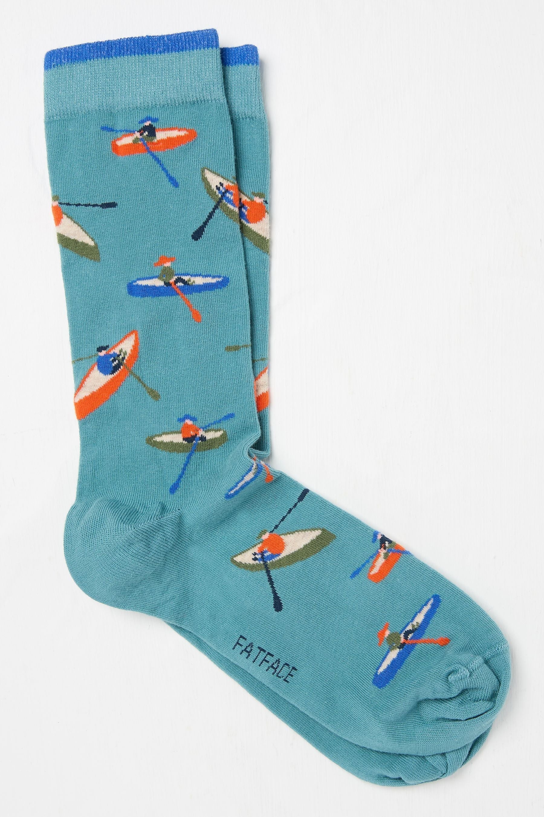 Fat Face - Teal Blue Canoe Socks