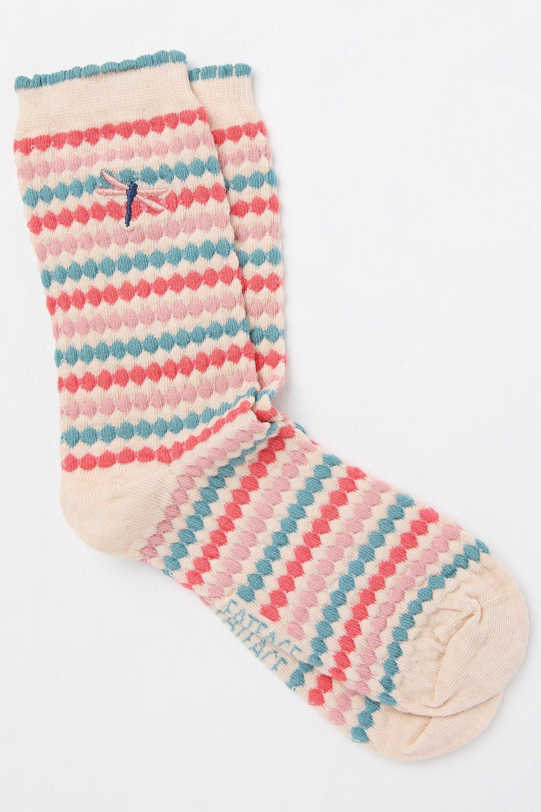 Fat Face - Oatmeal Dragonfly Socks