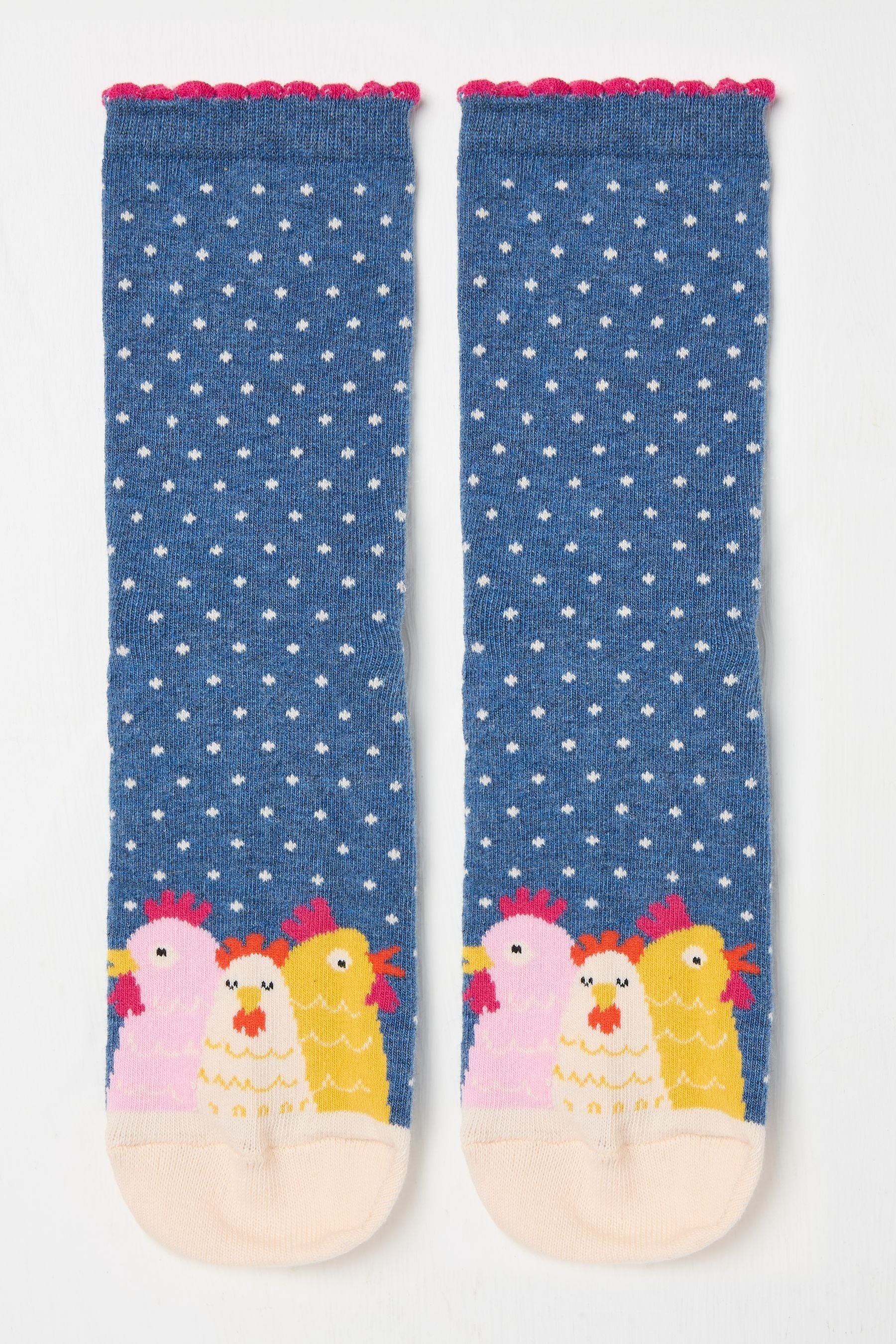 Fat Face - Navy Blue Chicken Women's Socks
