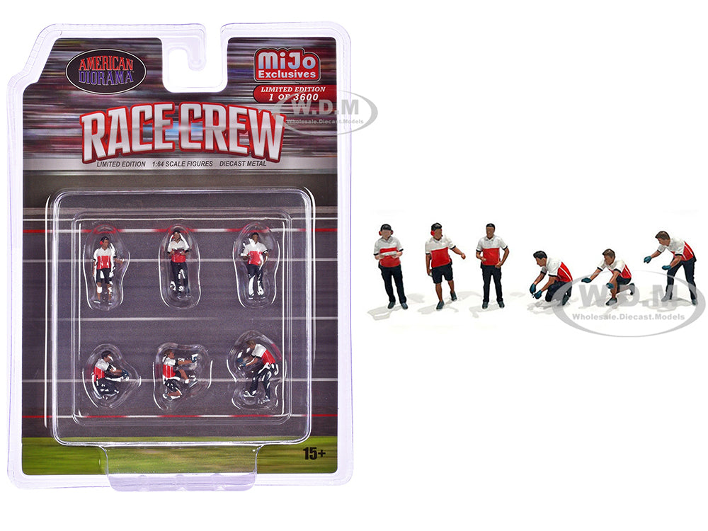 "Race Crew" 6 piece Diecast Figure Set (6 Figures) Limited Edition to 3600 pieces Worldwide for 164 Scale Models by American Diorama