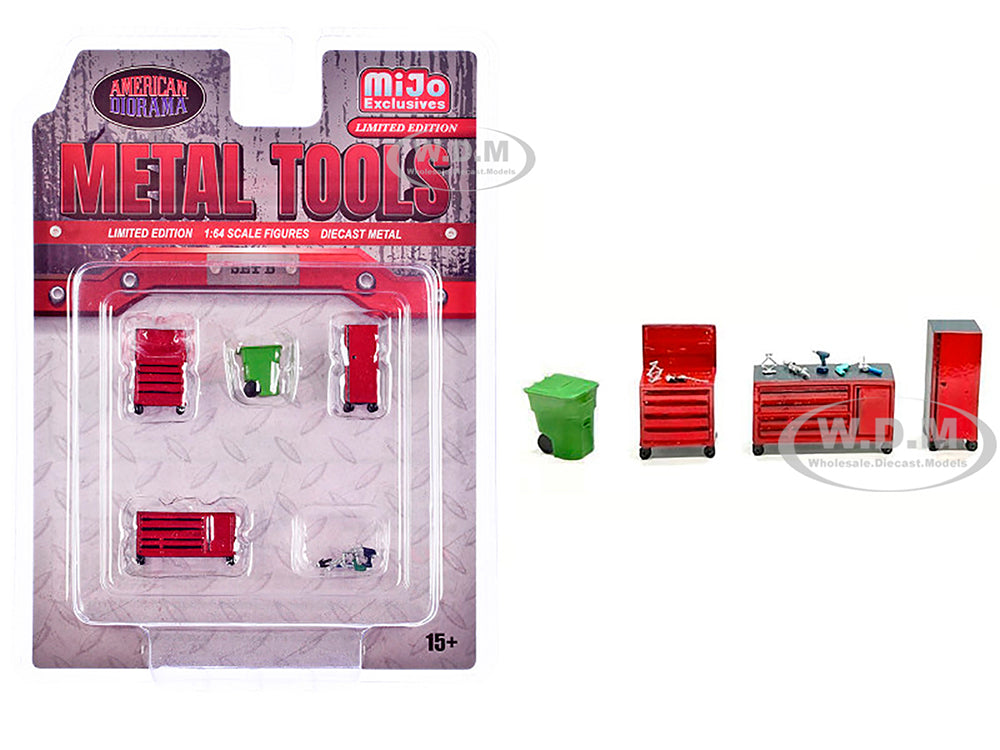 "Metal Tools" Set B of 5 Pieces Limited Edition 164 Scale Models by American Diorama