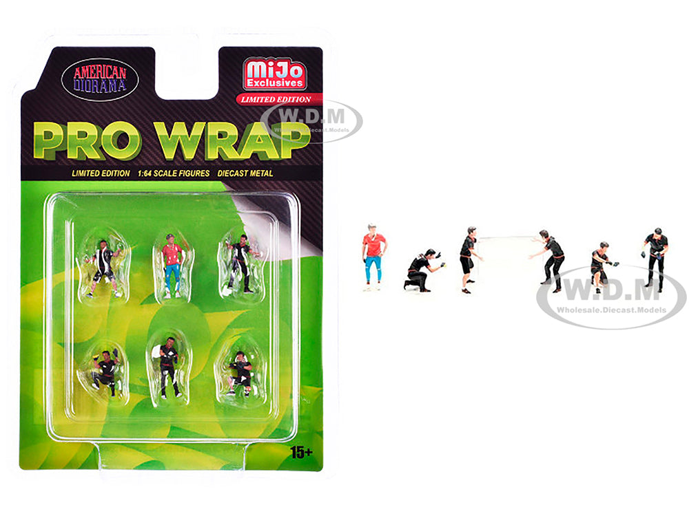 "Pro Wrap" 6 piece Diecast Figure Set (6 Figures) Limited Edition for 164 Scale Models by American Diorama