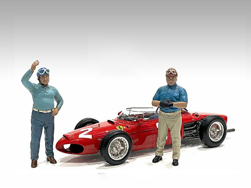 "Racing Legends" 50s Figures A and B Set of 2 for 118 Scale Models by American Diorama