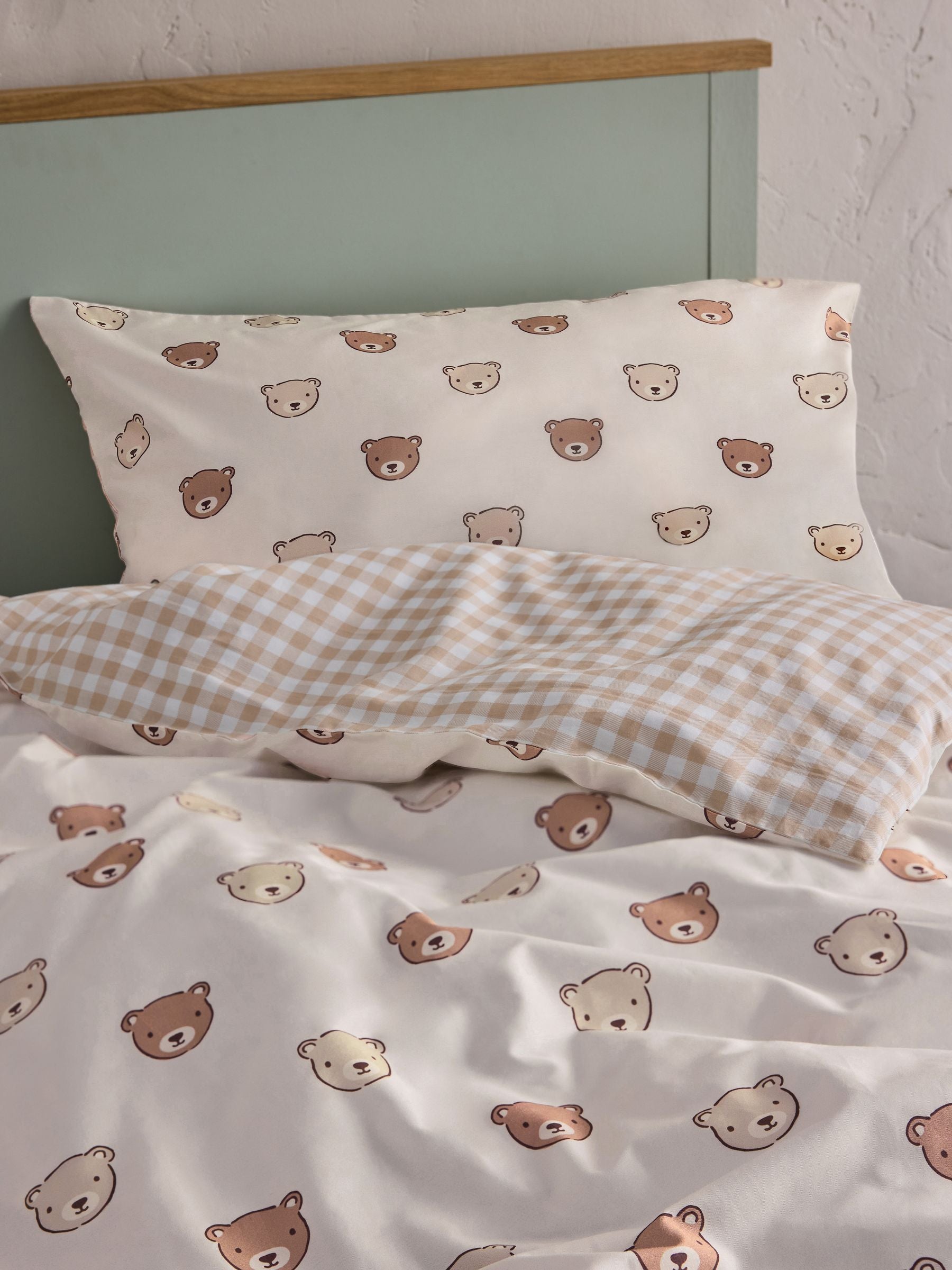 Bear 180 Thread Count Duvet Cover and Pillowcase Set SINGLE