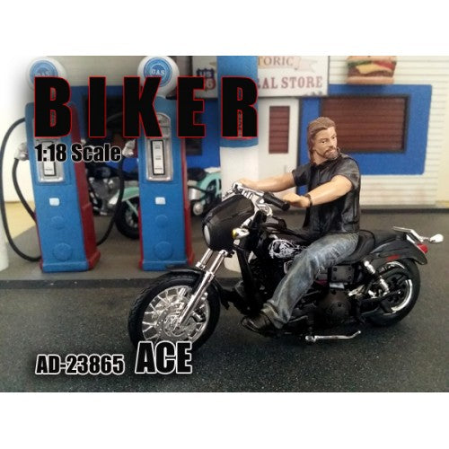 Biker Ace Figurine for 1-18 Scale Models by American Diorama