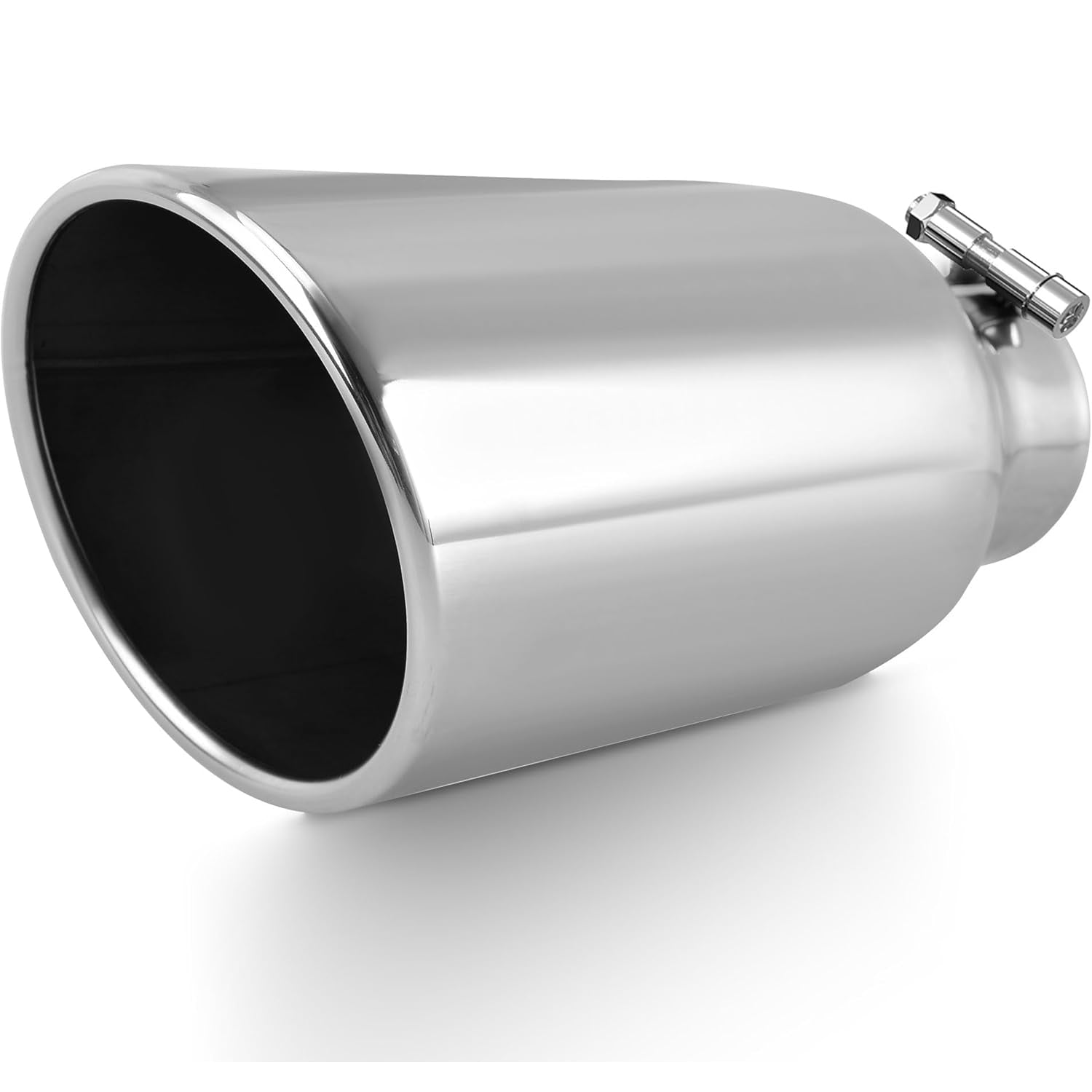 YITAMOTOR 3 to 5 Inch Exhaust Tip, 3" Inlet 5" Outlet 12" Long Stainless Steel Professional Exhaust Pipe Tip