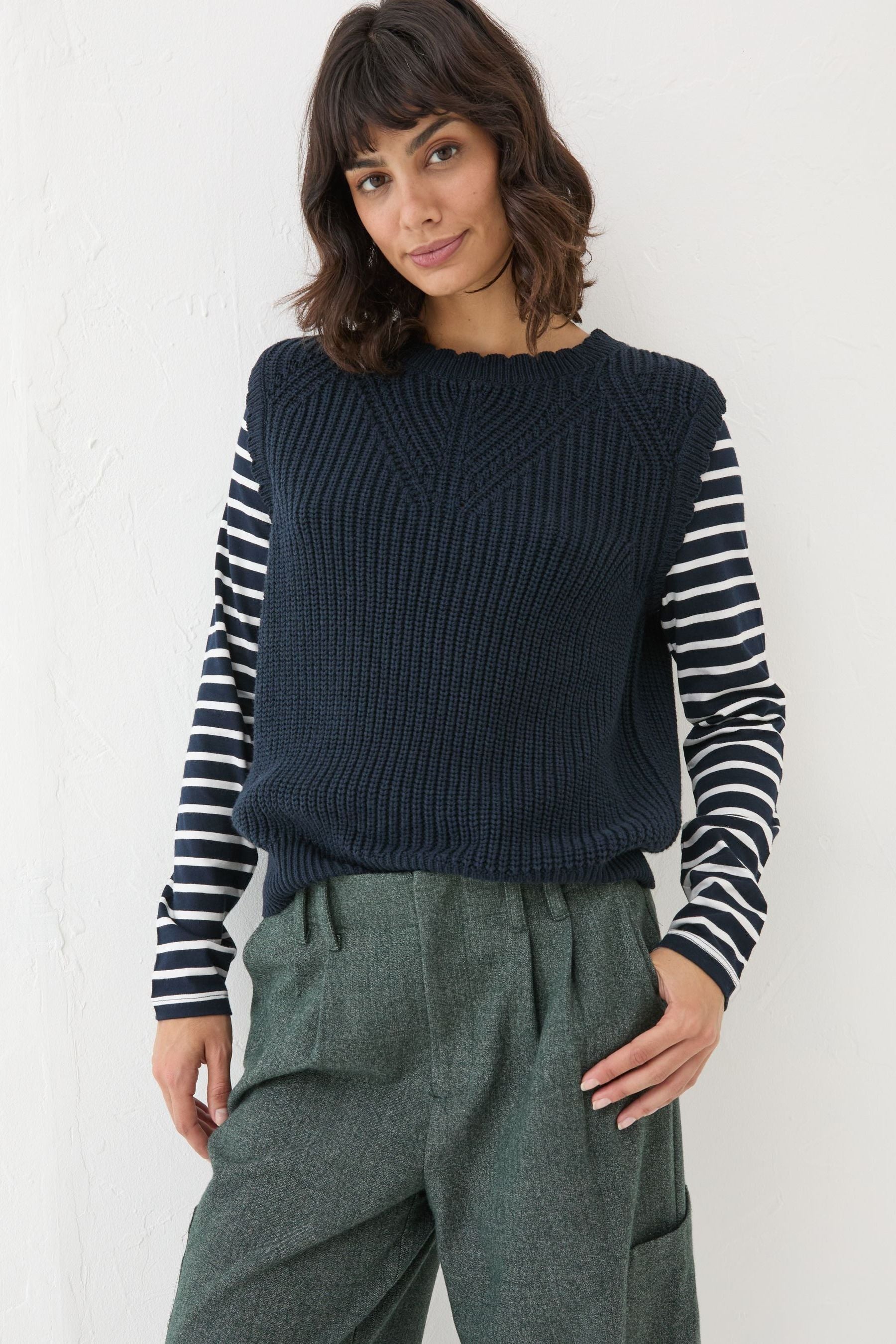 Fat Face - Navy Heidi 2-in-1 Tank Jersey