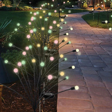 Flexible 8-Bulb Branch Solar Outdoor Lights (2-Pack)