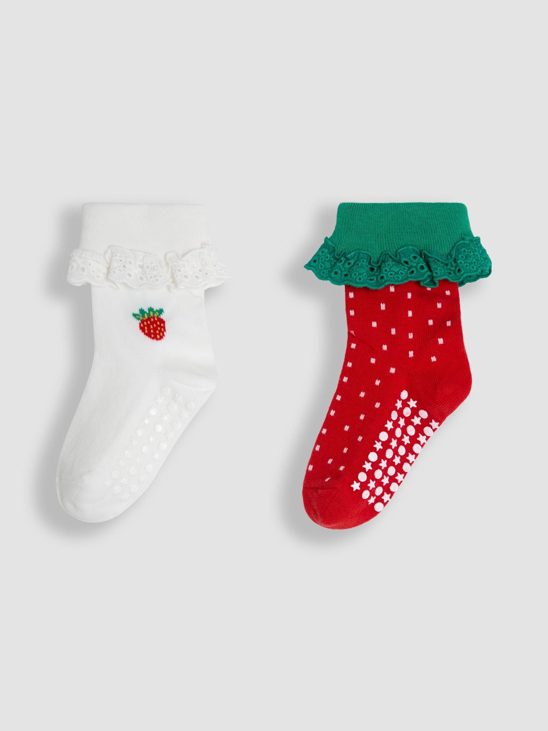 Red 2-Pack Frilly Socks 2-4 Yrs