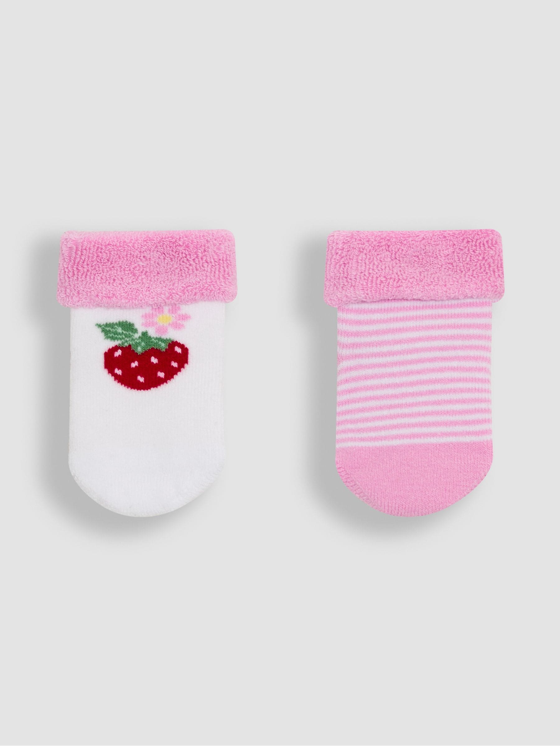Pink 2-Pack Baby Socks Newborn