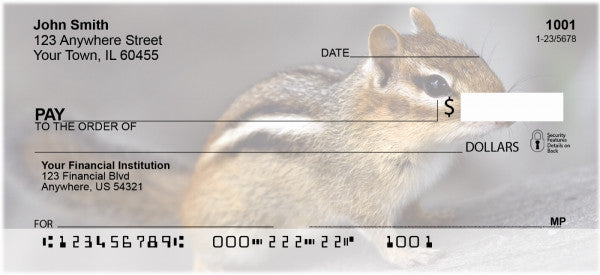 Chipmunk Portraits Personal Checks