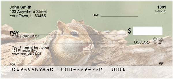 Chipmunks In Woods Personal Checks