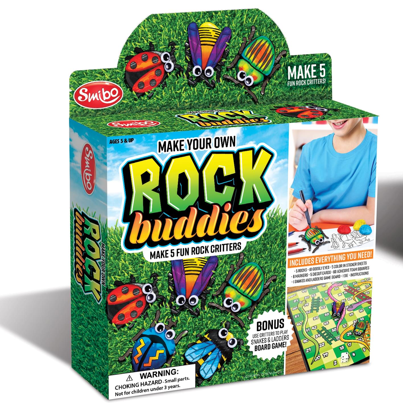 Make Your Own Rock Buddies Craft Kit | Makes 5 Rock Critters
