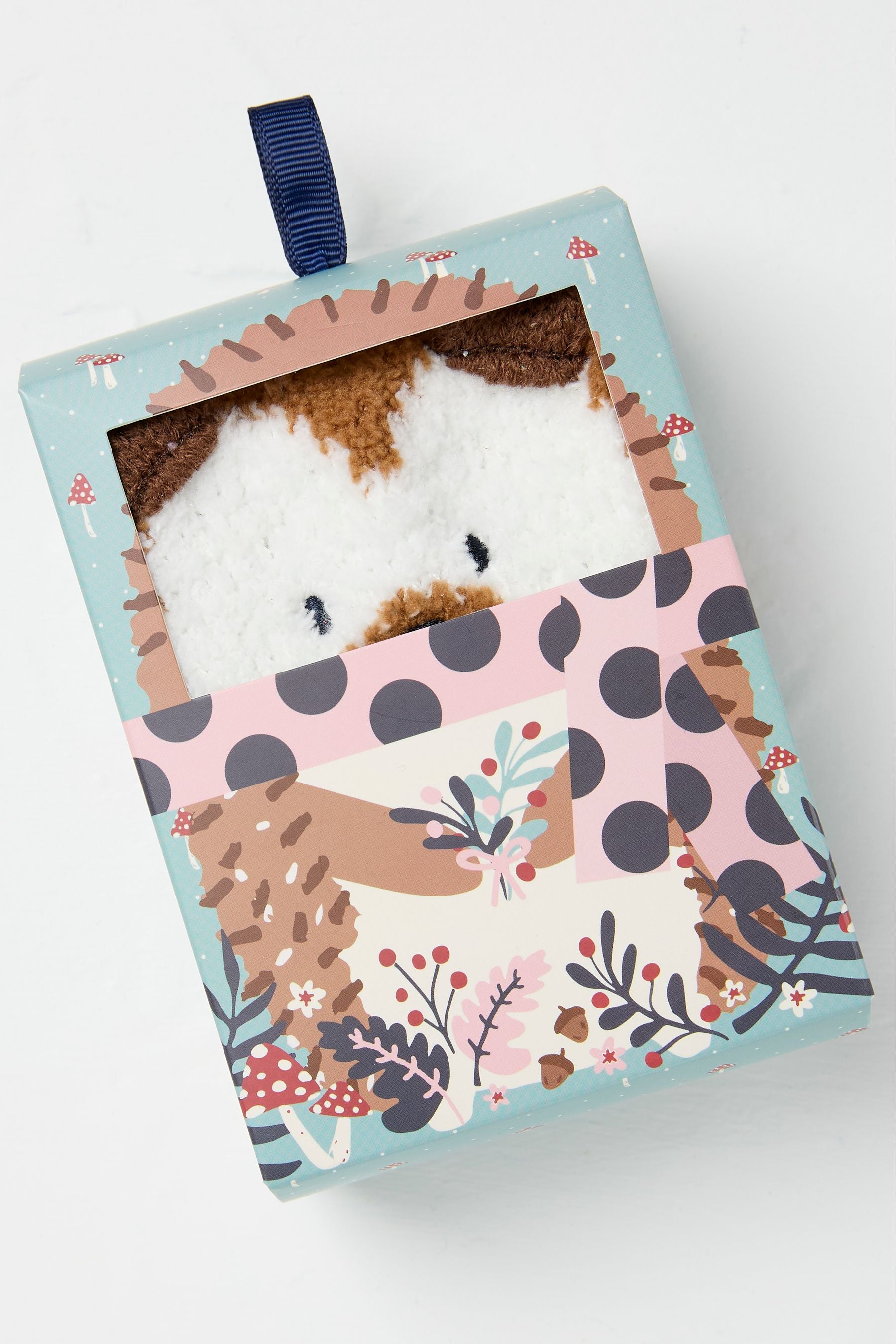 Fat Face - Brown Hedgehog Socks Box