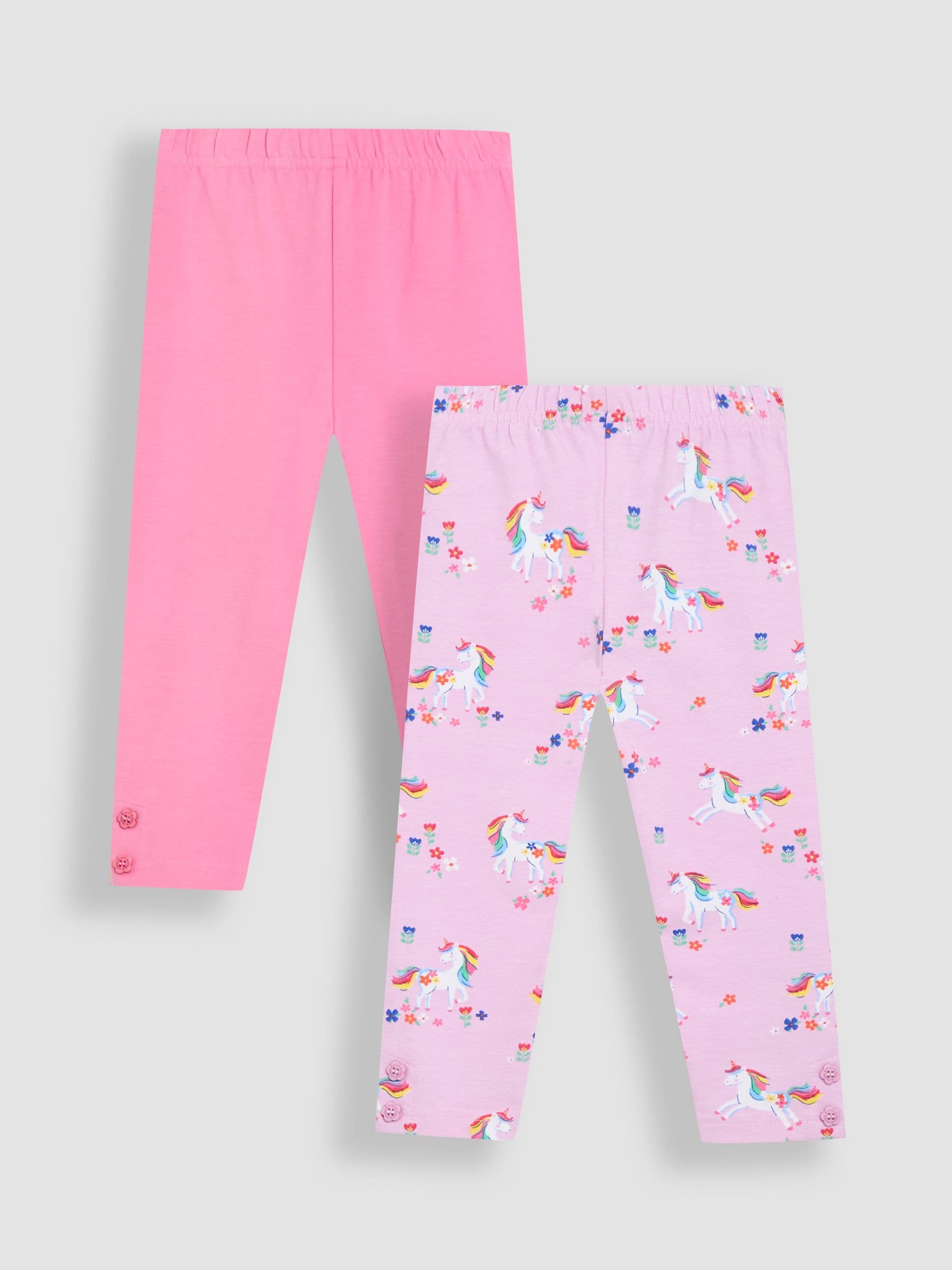 Lilac Purple Unicorn Leggings 2 Pack 6-12 Mths