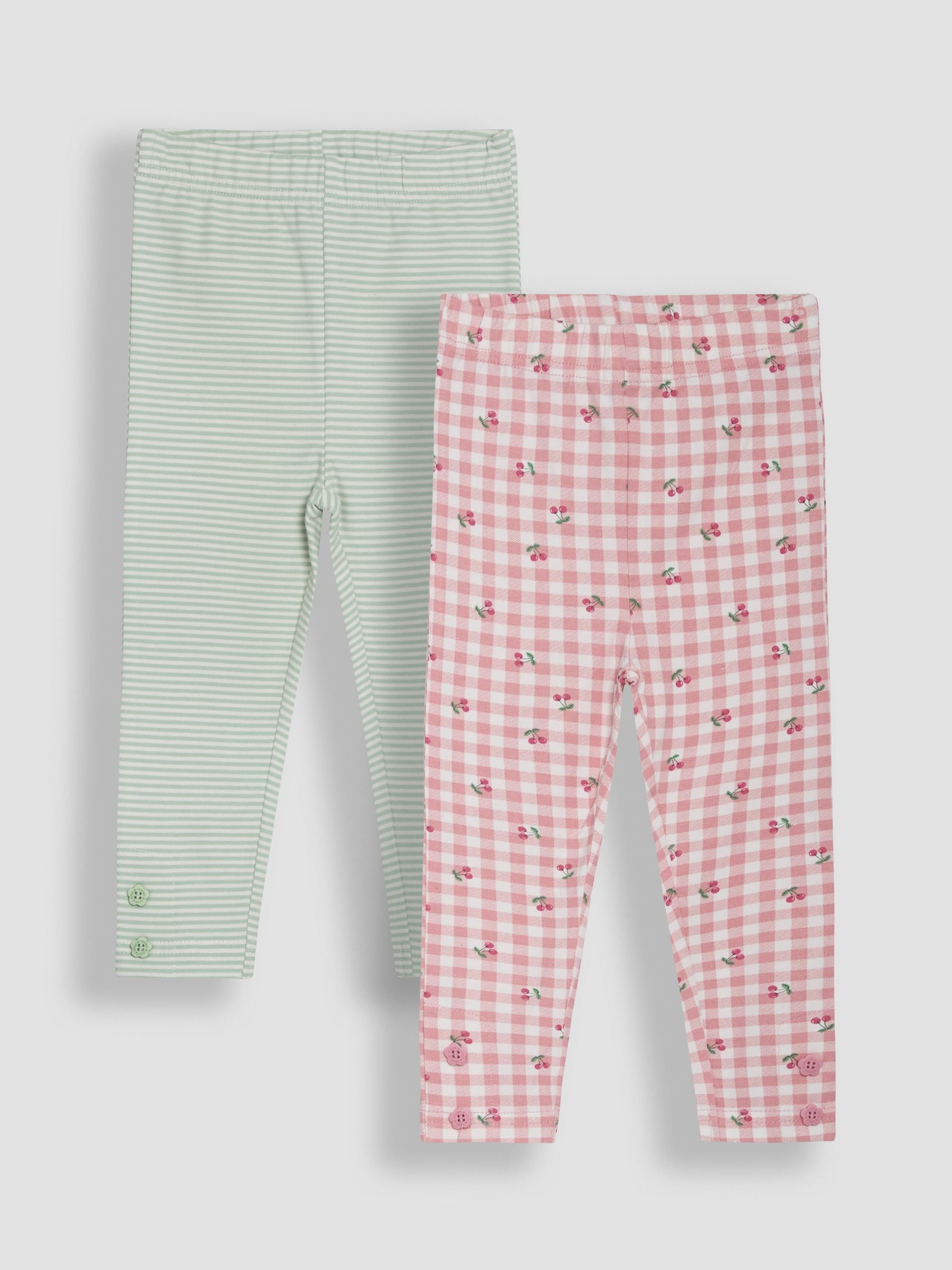 Pink Cherry Gingham Leggings 2 Pack 6-12 Mths