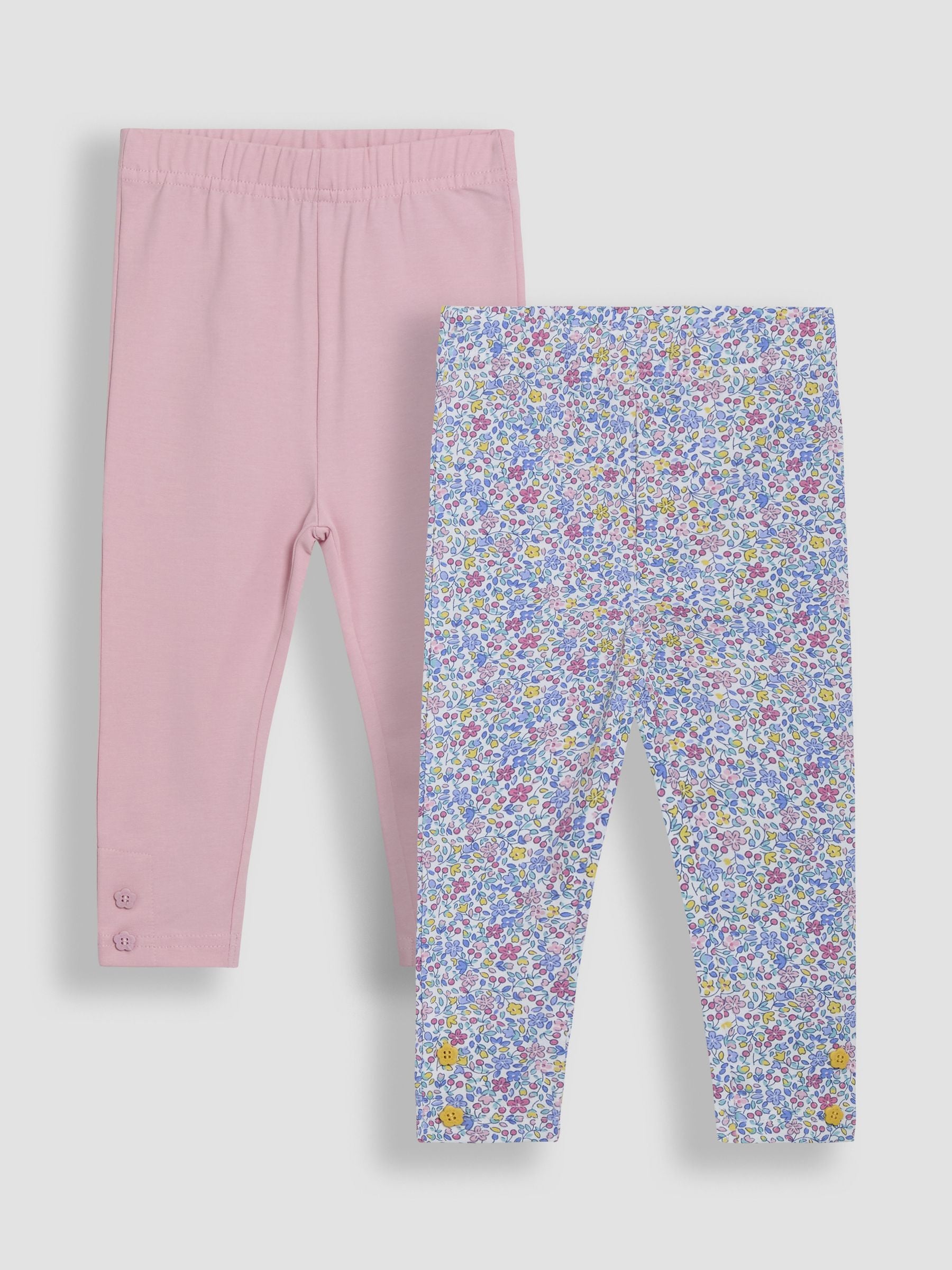 Pink Cherry Ditsy Floral Leggings 2 Pack 6-12 Mths