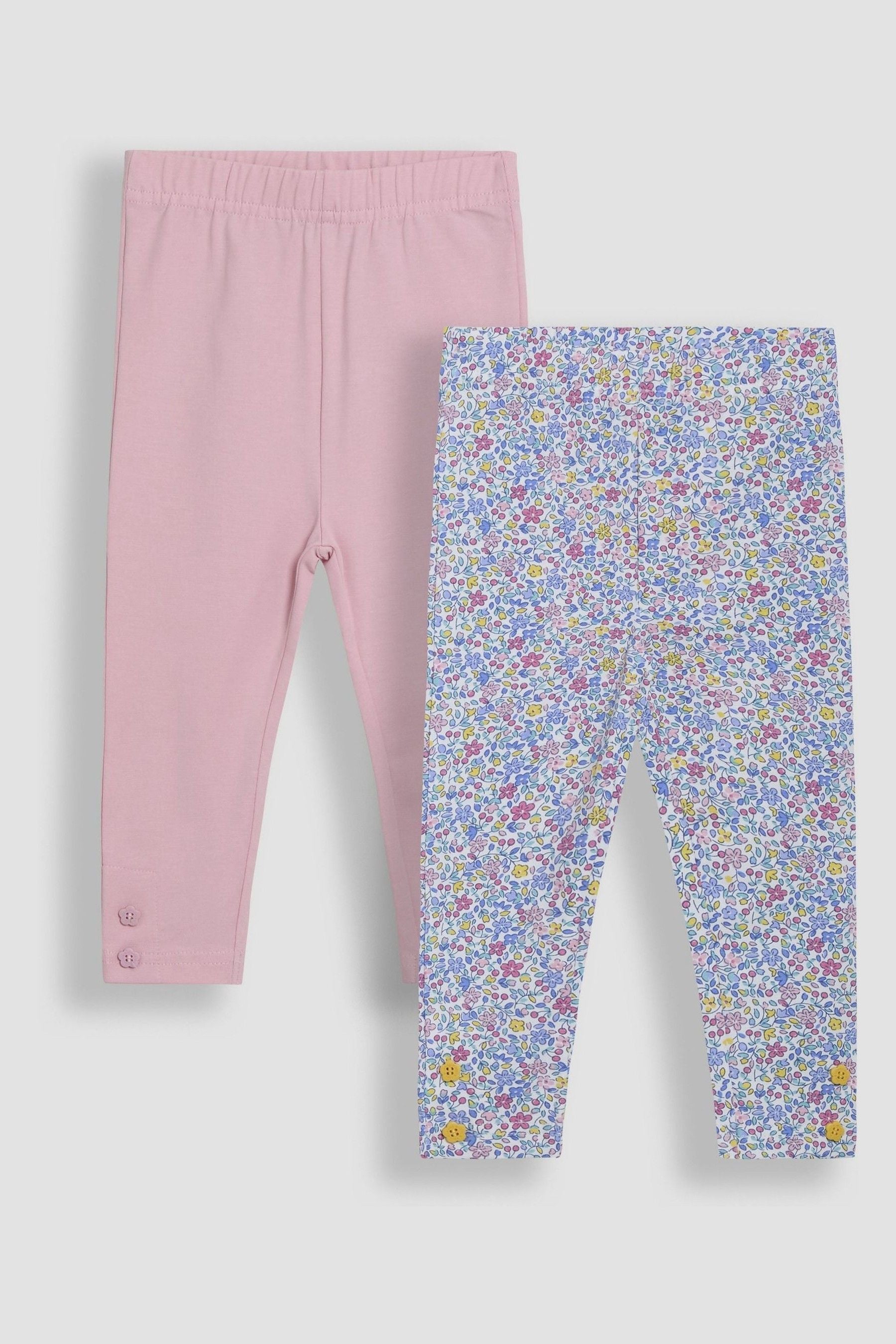 Pink Cherry Ditsy Floral Leggings 2 Pack 12-18 Mths