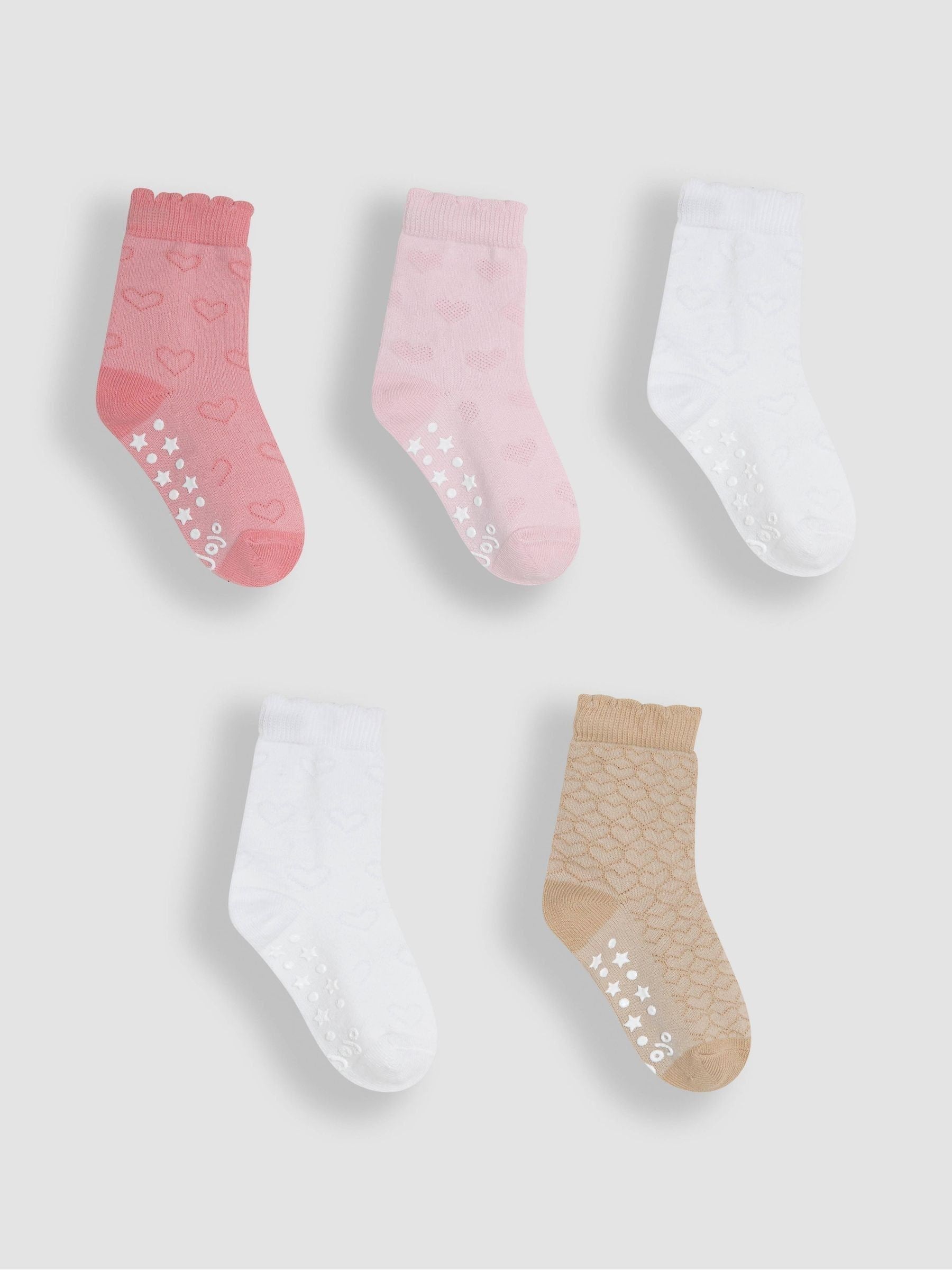Pink Socks 5 Pack 0-6 Mths