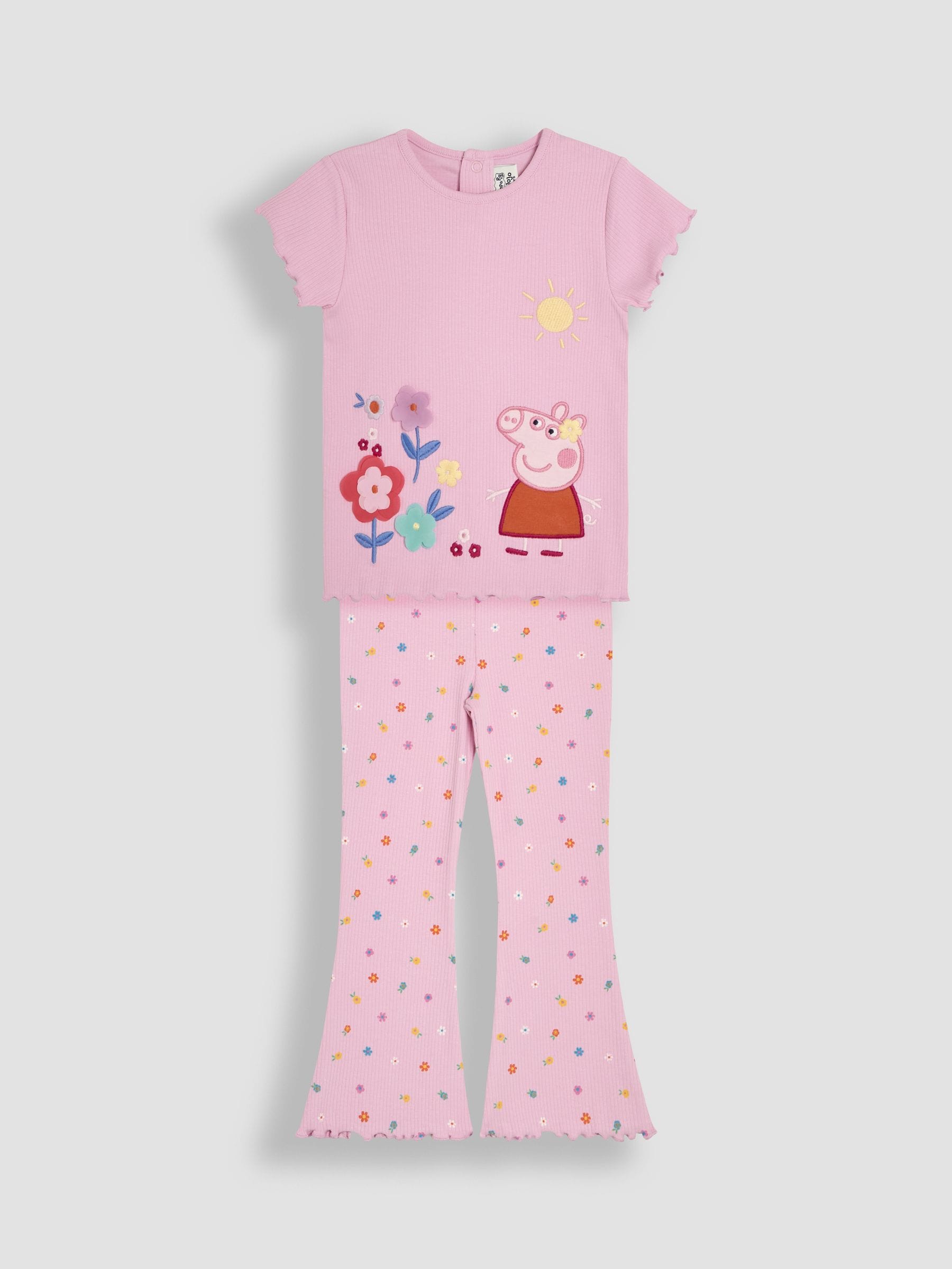 Pink 2-Piece Peppa Pig T- Shirt & Flared Leggings Set 12-18 Mths
