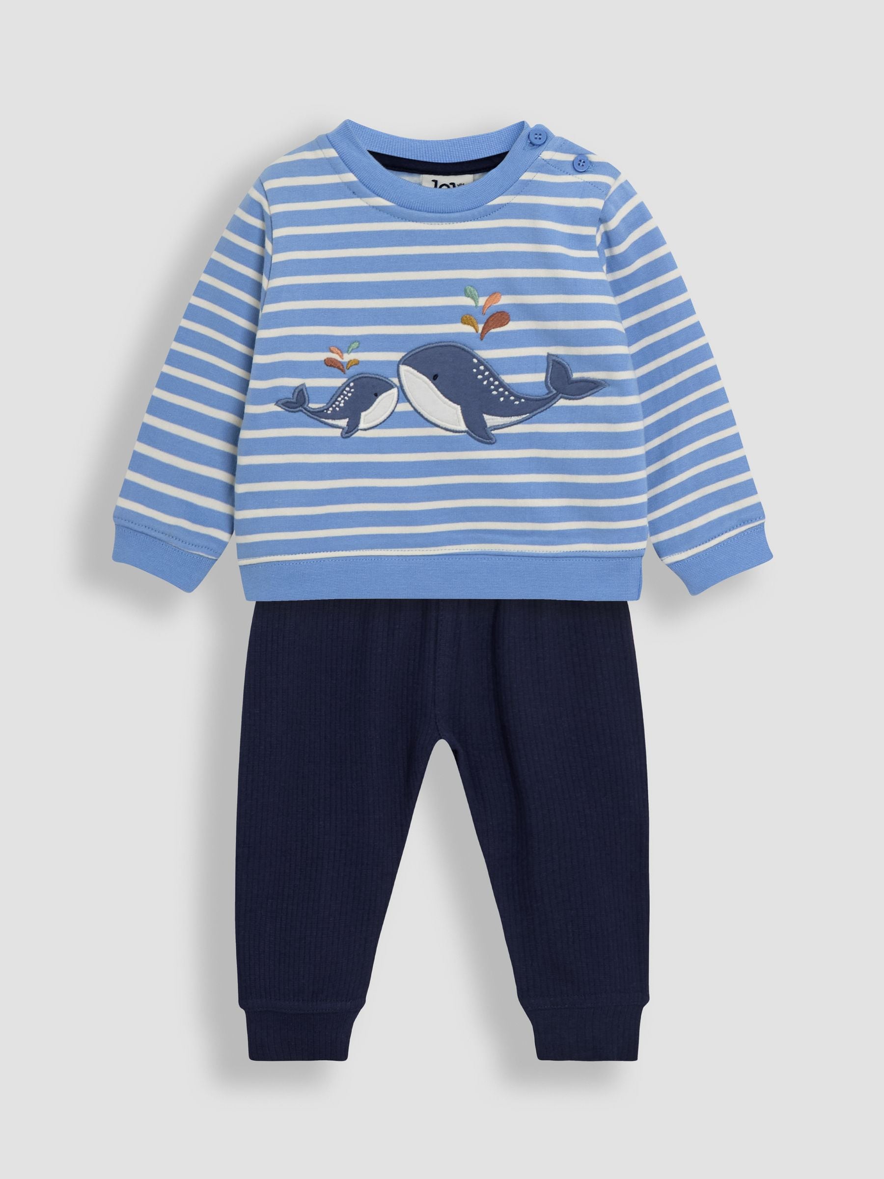 Blue 2-Piece Whale Appliqué Sweatshirt & Leggings Set 6-12 Mths