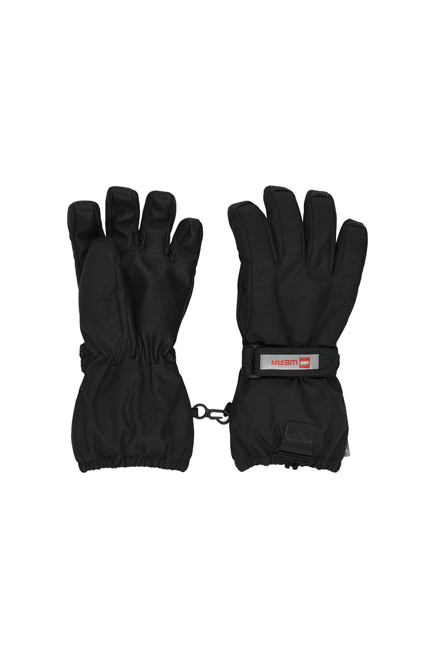 Otroške smučarske rokavice Lego črna barva
