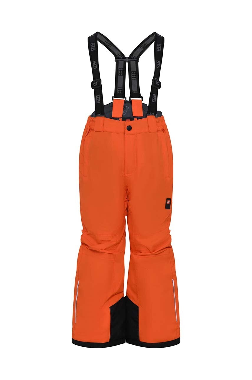 Otroške smučarske hlače Lego oranžna barva