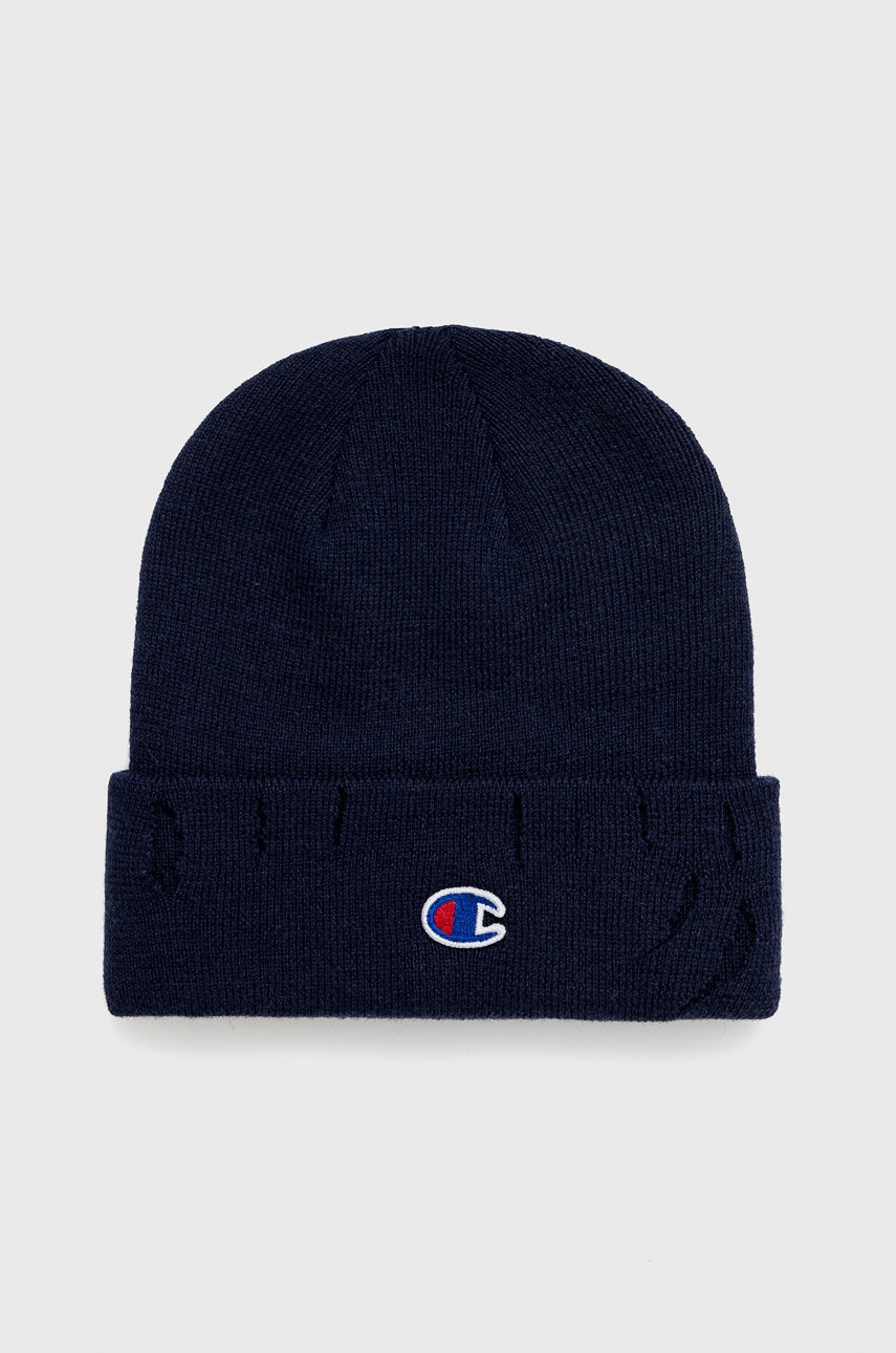 Vunena kapa Champion boja: tamno plava, od tanke pletenine, vunena