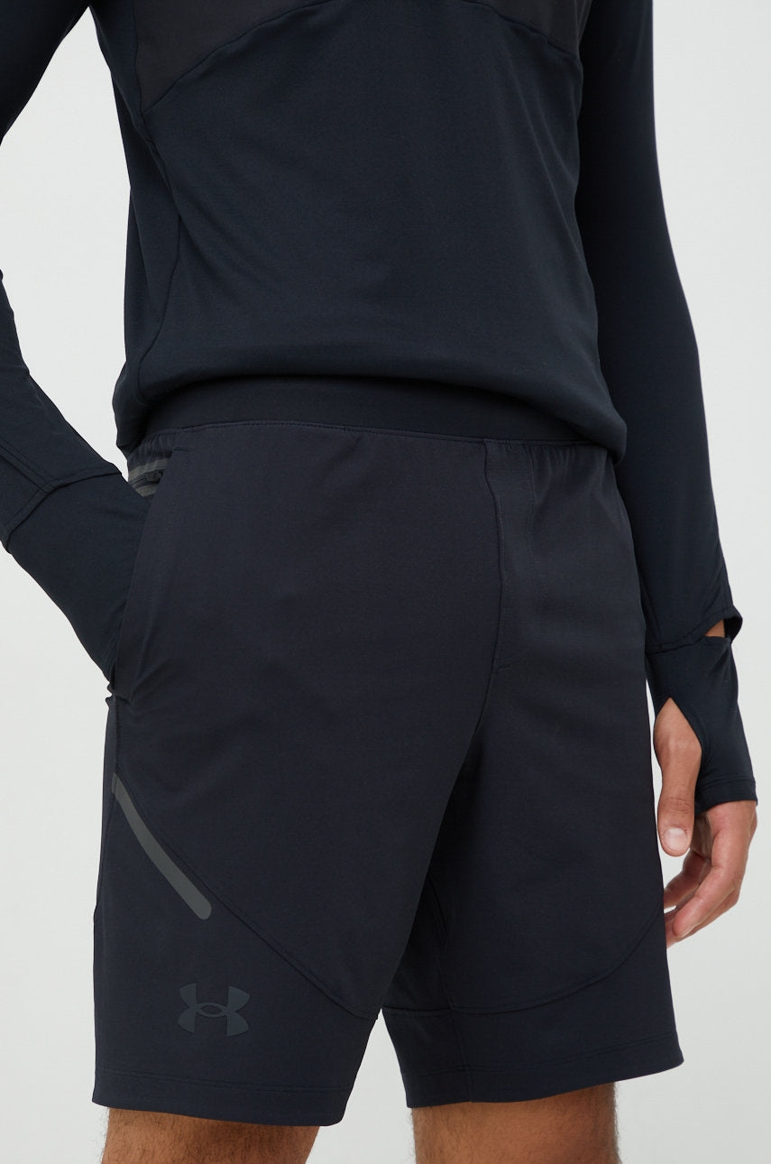 Kratke hlače za vadbo Under Armour Unstoppable moške, črna barva