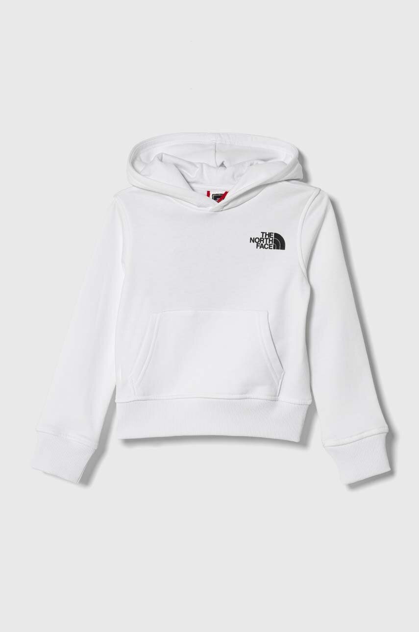 Dječja pamučna dukserica The North Face B GRAPHIC HOODIE 1 boja: bijela, s kapuljačom, s tiskom