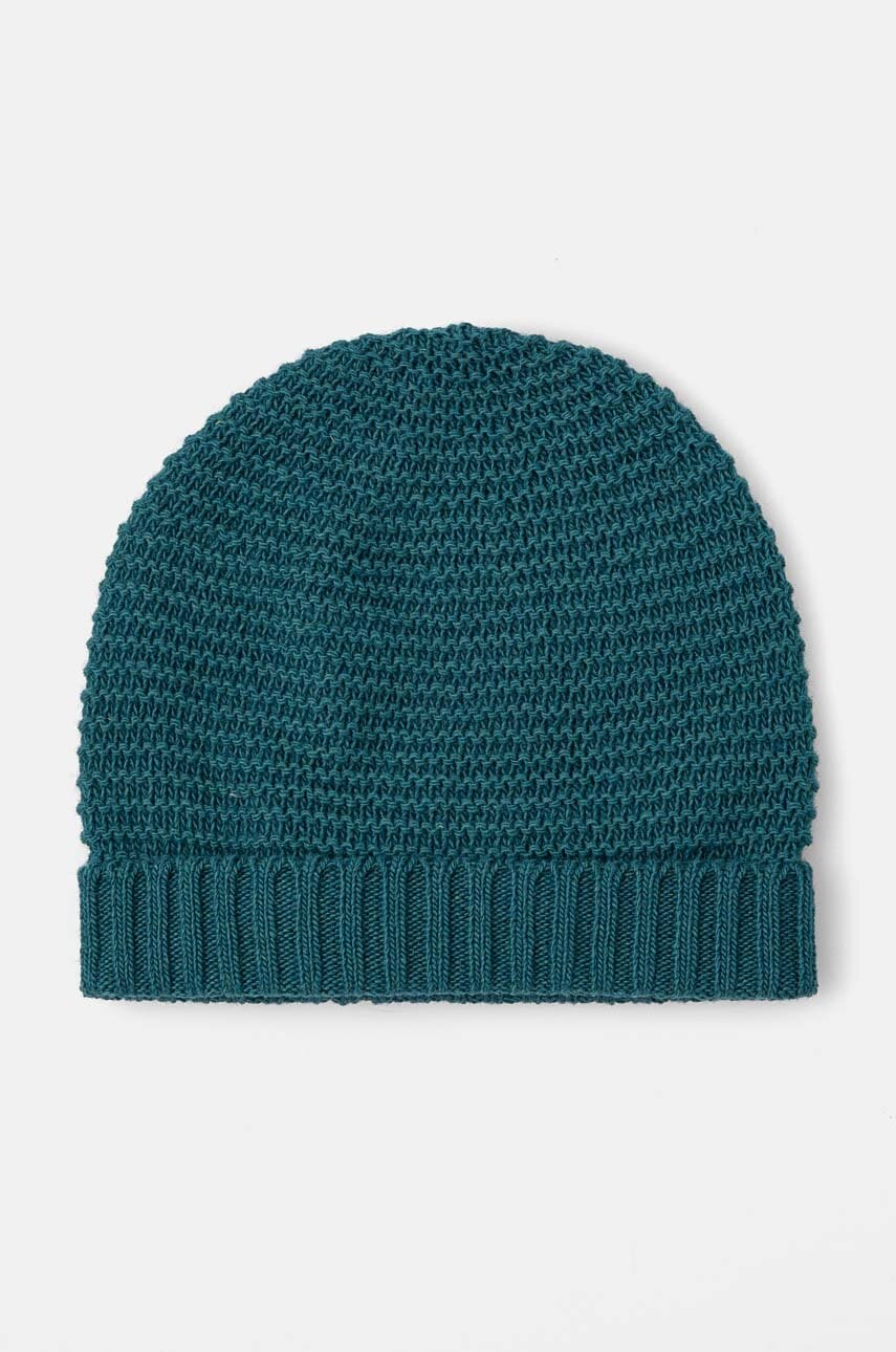 Dječja vunena kapa United Colors of Benetton boja: zelena, od tanke pletenine