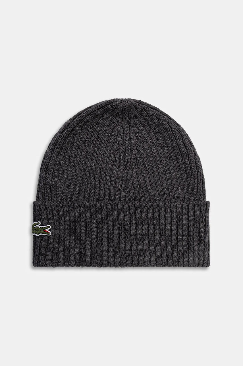 Vunena kapa Lacoste boja: zelena, od tanke pletenine, vunena, RB0001