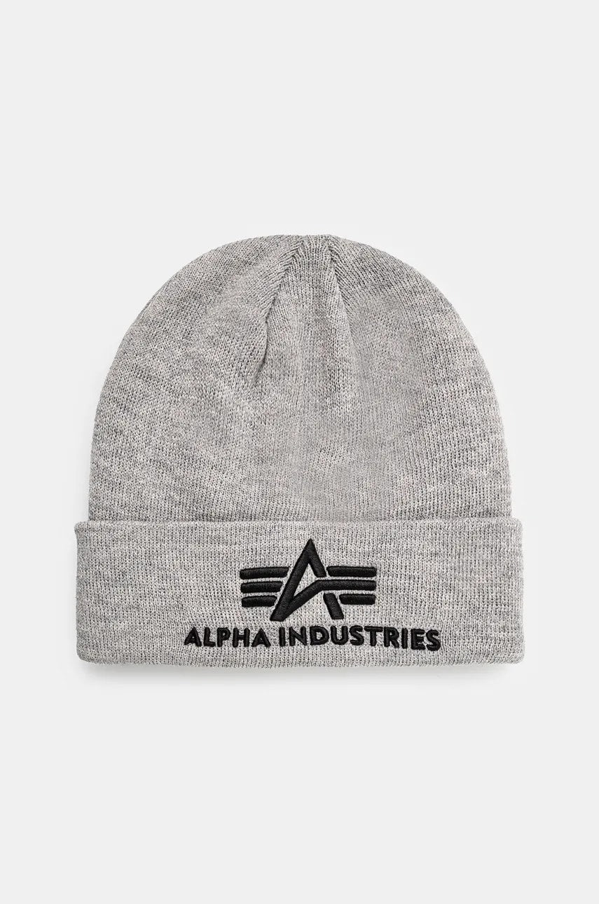 Kapa Alpha Industries boja: siva, od tanke pletenine