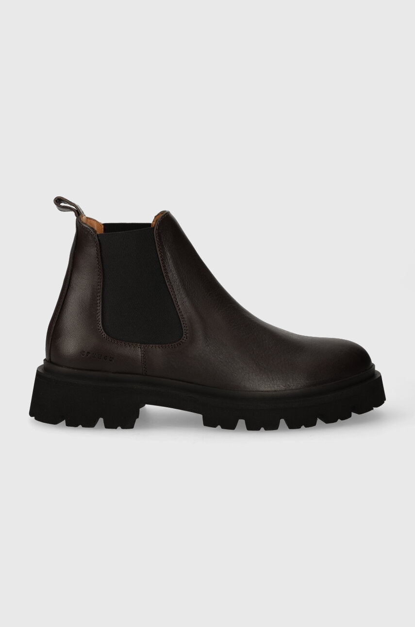 Usnjeni chelsea Copenhagen moški, rjava barva, CPH128M waxed vitello