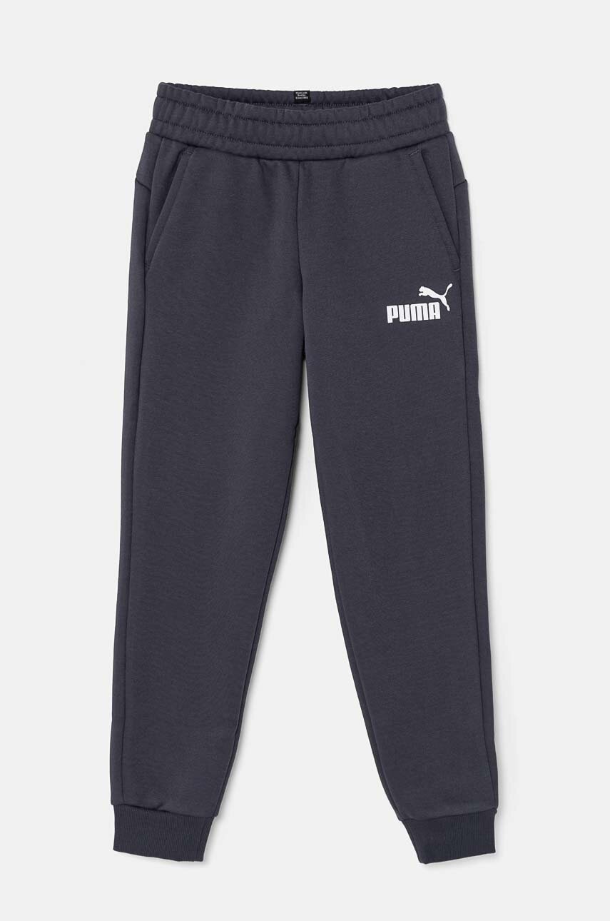 Otroški spodnji del trenirke Puma ESS Logo Pants FL cl B siva barva