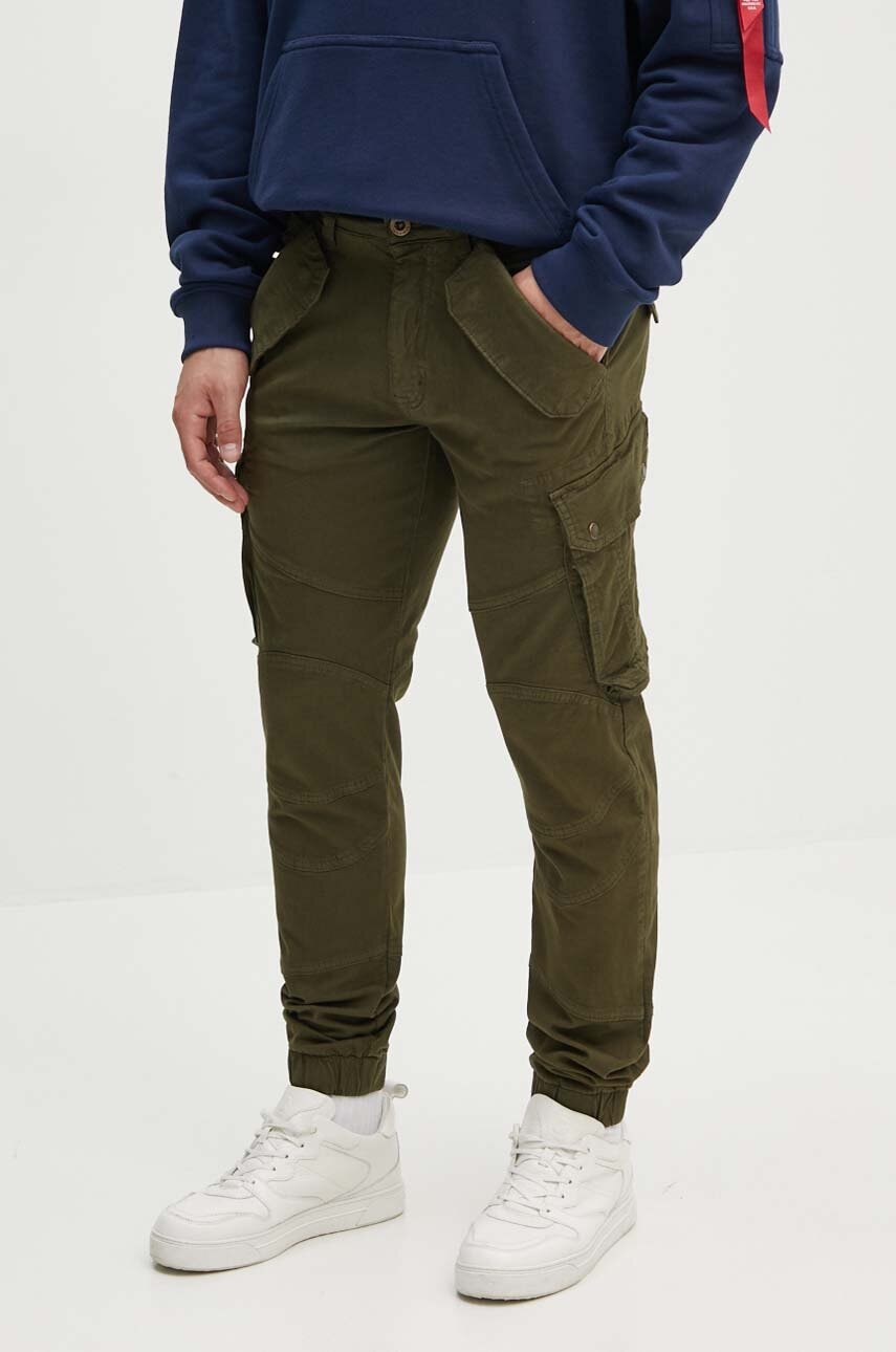 Hlače Alpha Industries Combat Pant LW za muškarce, boja: zelena 126215.142